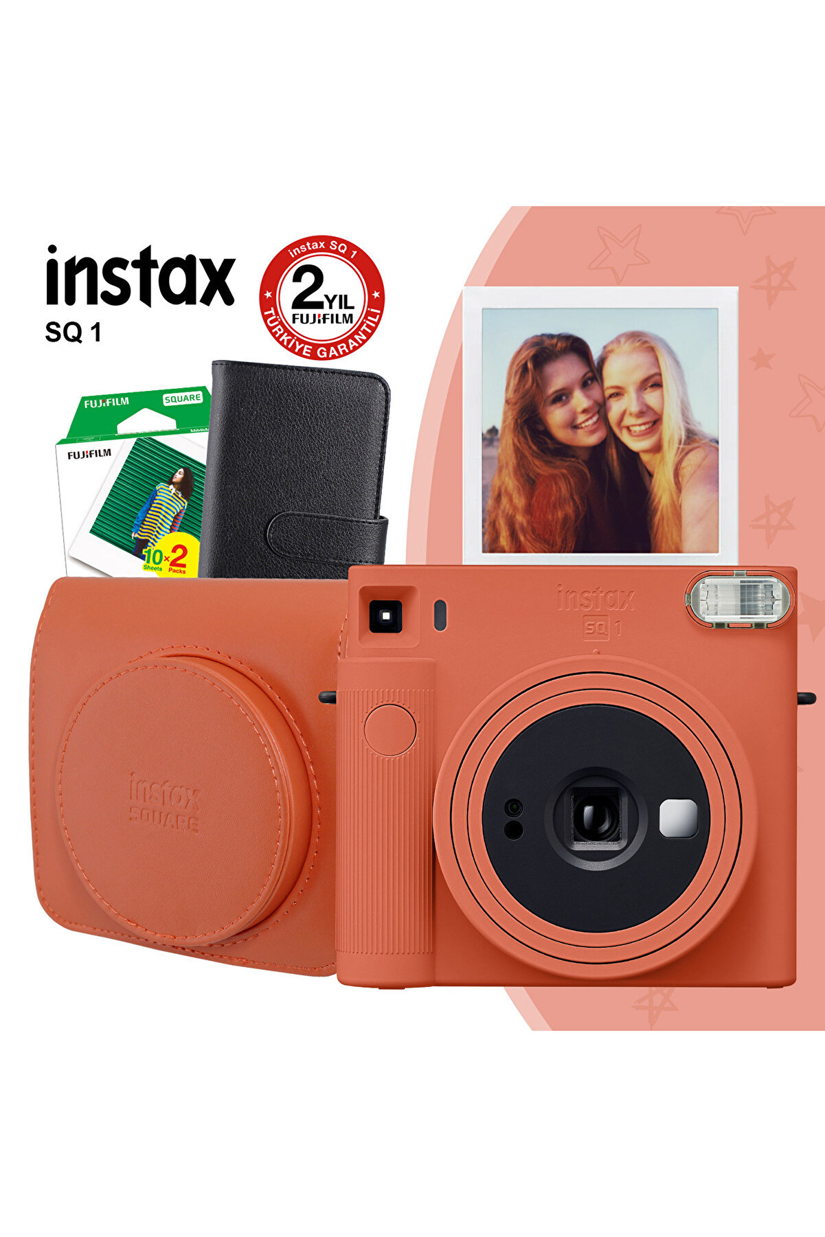 Instax Sq1 Terracotta Turuncu Fotoğraf Makinesi Ve Hediye Seti 1