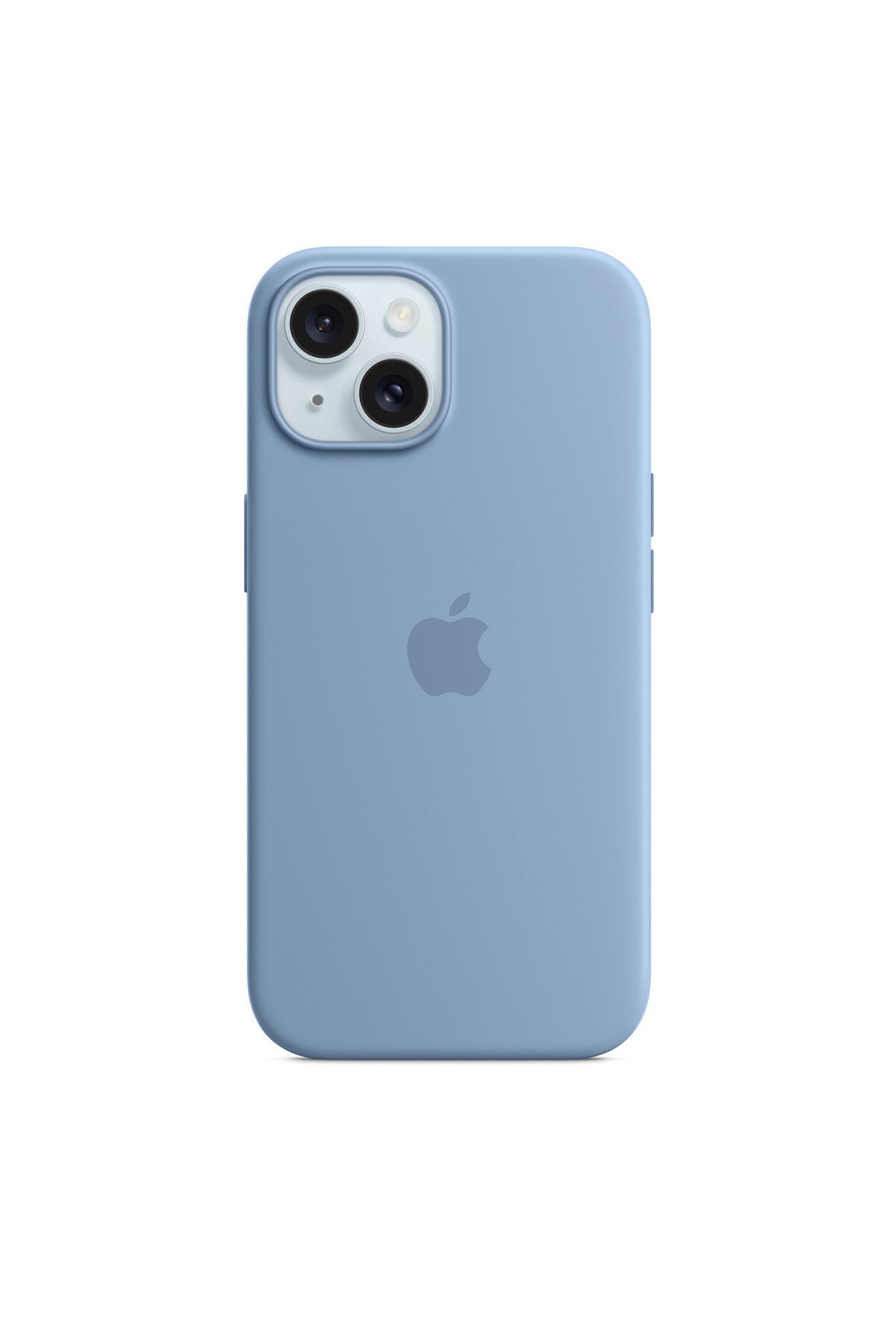 Apple iPhone 15 için MagSafe özellikli Silikon Kılıf - Buz Mavisi
