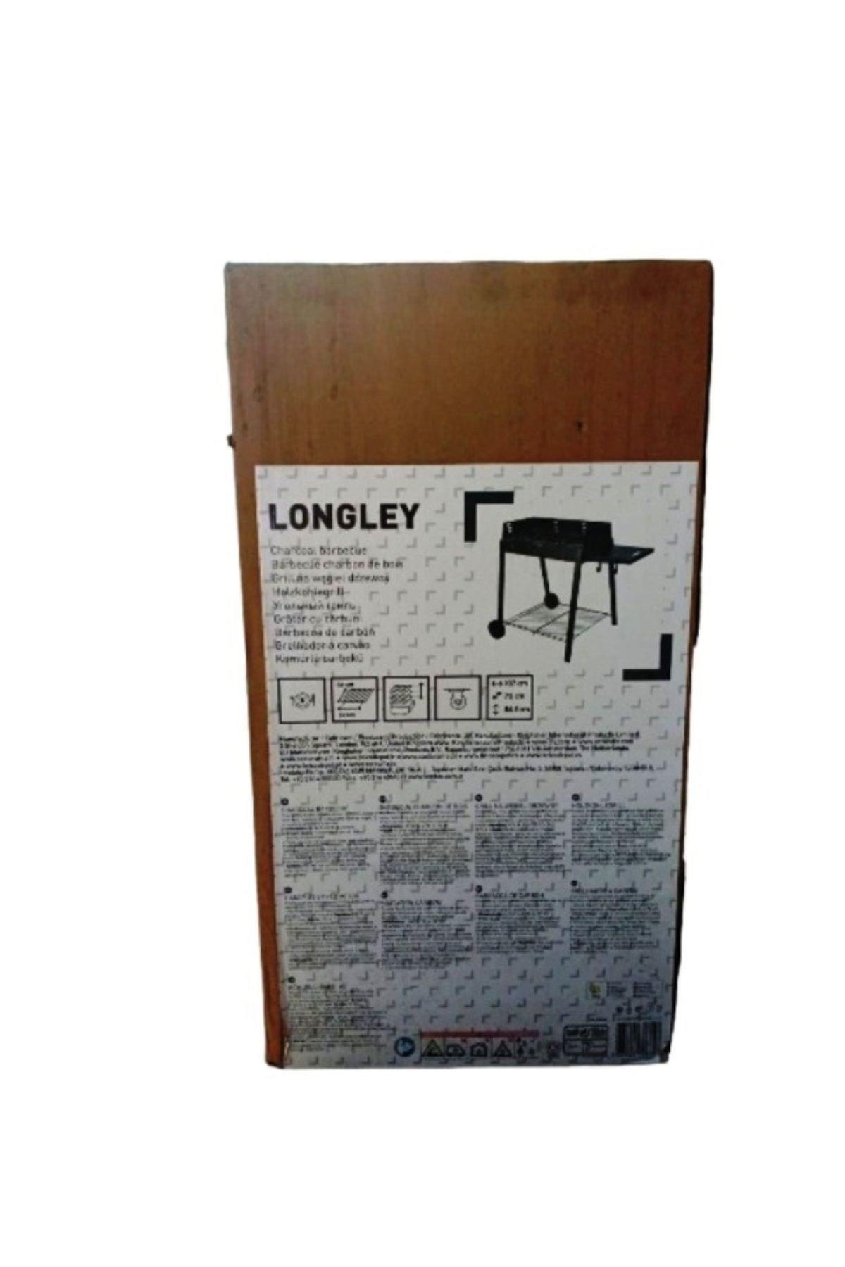 Longline Lognley Ayaklı Barbekü Kömürlü Mangal 107 Cm en 84,5 Cm Boy