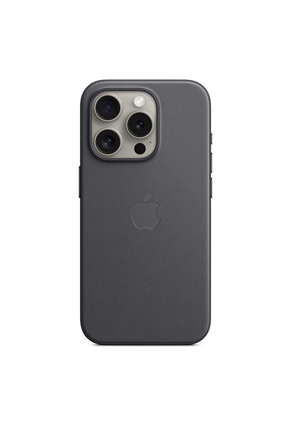 Apple iPhone 15 Pro için MagSafe özellikli Mikro Dokuma Kılıf - Siyah
