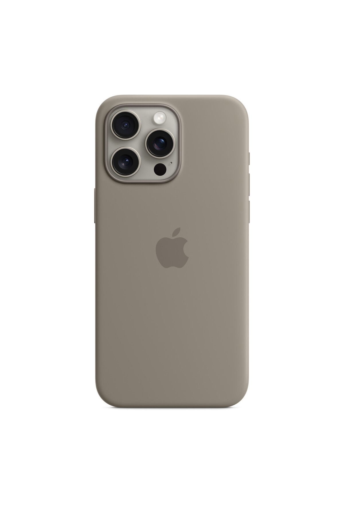 Apple iPhone 15 Pro Max için MagSafe özellikli Silikon Kılıf - Kil Rengi