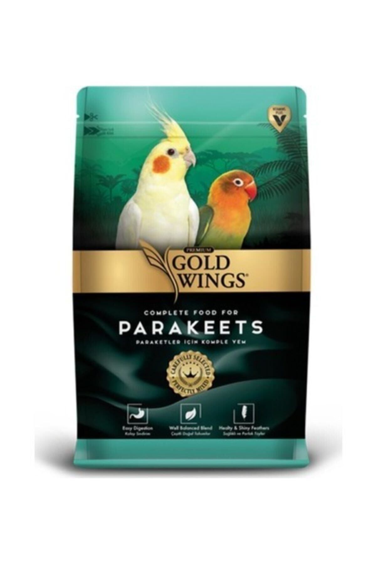 Gold Wings Premium Paraket Sultan Cennet Papağanı Yemi 1 Kg