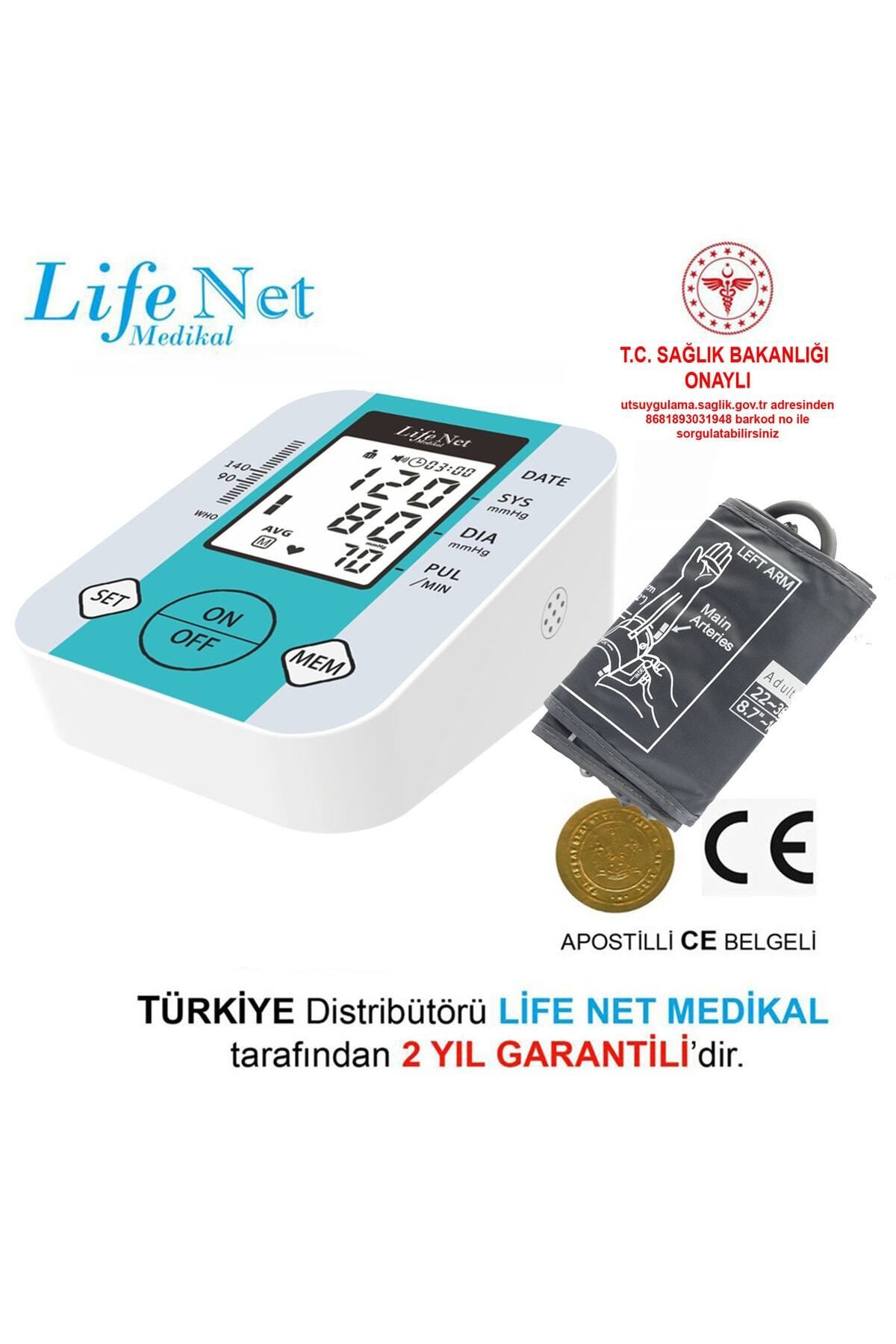 Life Net Medikal Üst Koldan Ölçer Dijital Tansiyon Aleti Nabız Ölçer USB Girişli JN-163D