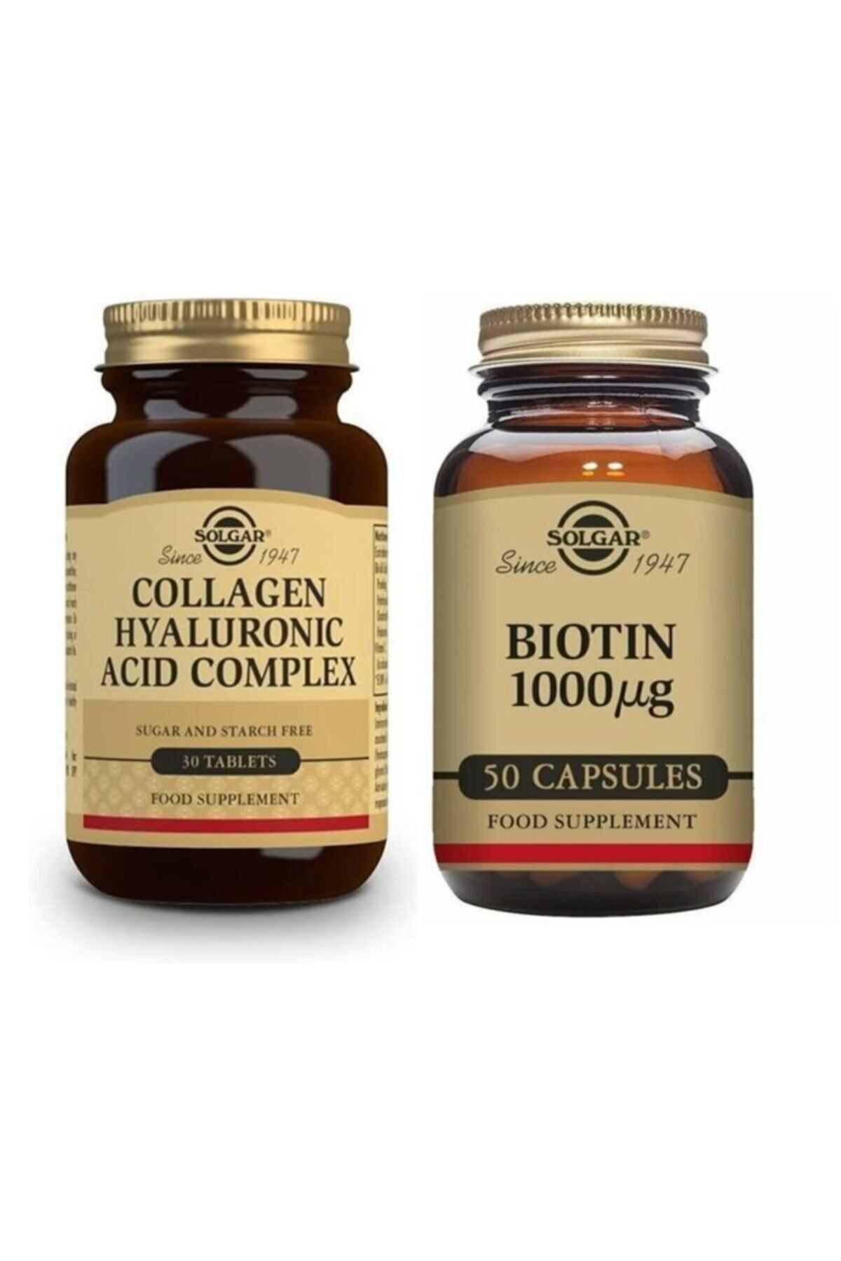 Solgar Hyaluronic Acid Collagen Complex 30 Tablet+ Biotin 1000 Mcg 50 Kapsül