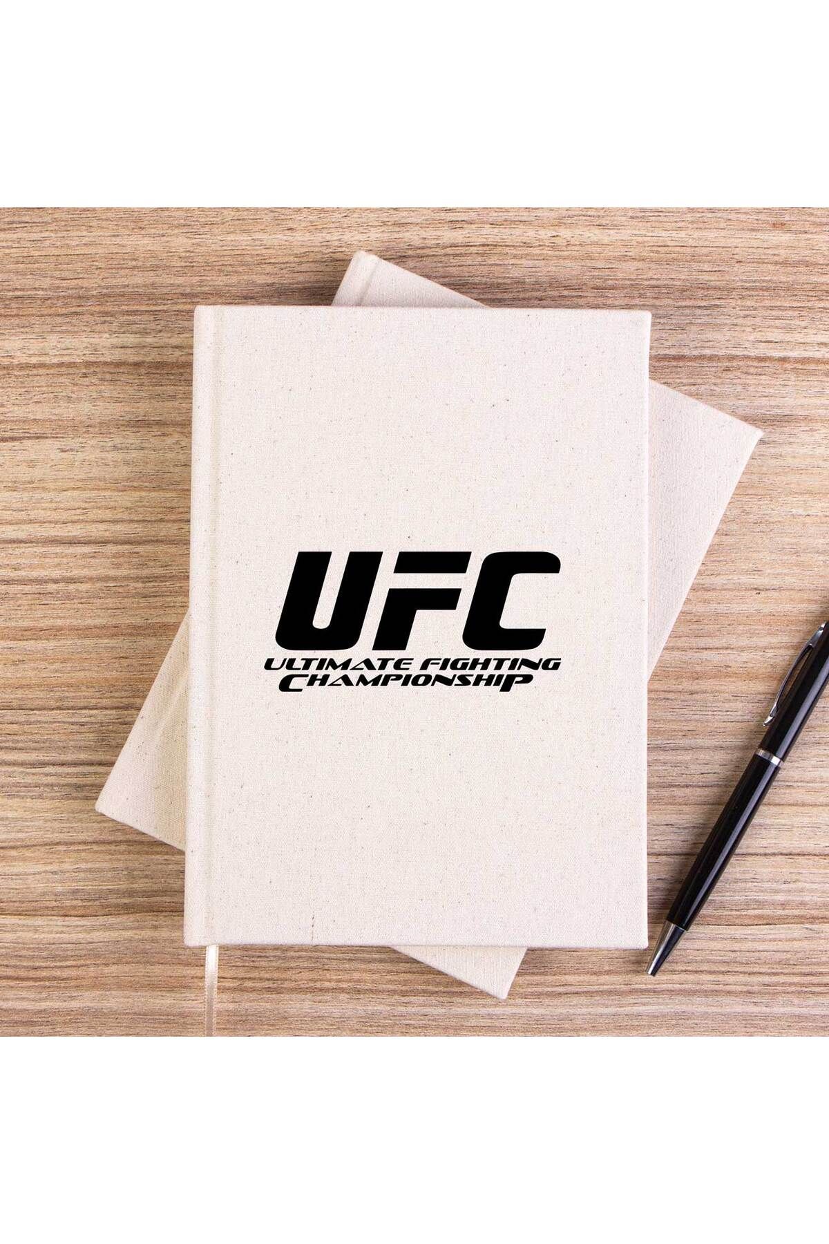 modacreatezepplin UFC LOGO Ultimate Championship Çizgisiz Kanvas Defter