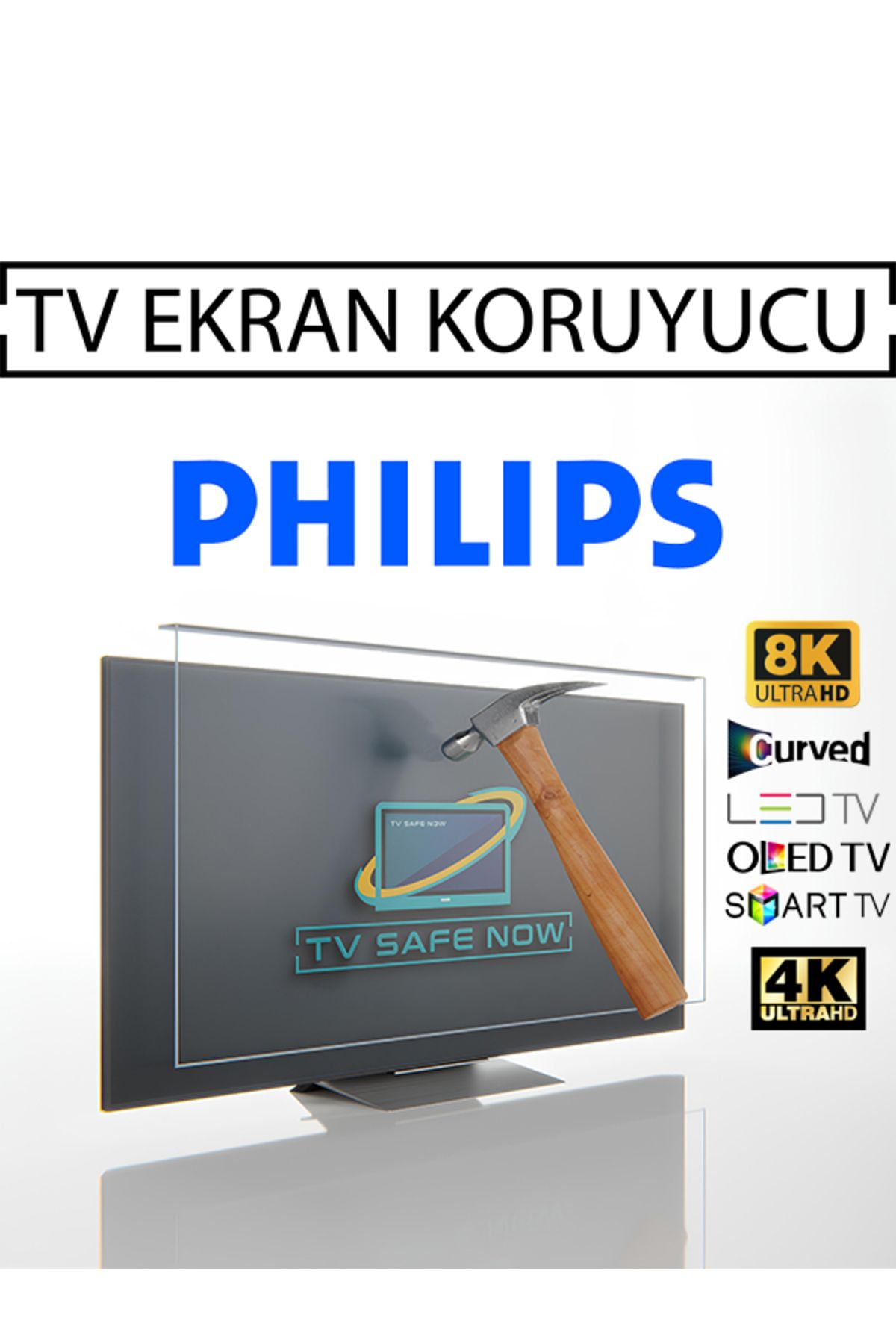TVSAFENOW Philips 88'' Inç 223 Ekran Televizyonlar Için Uyumlu Tv Ekran Koruyucu