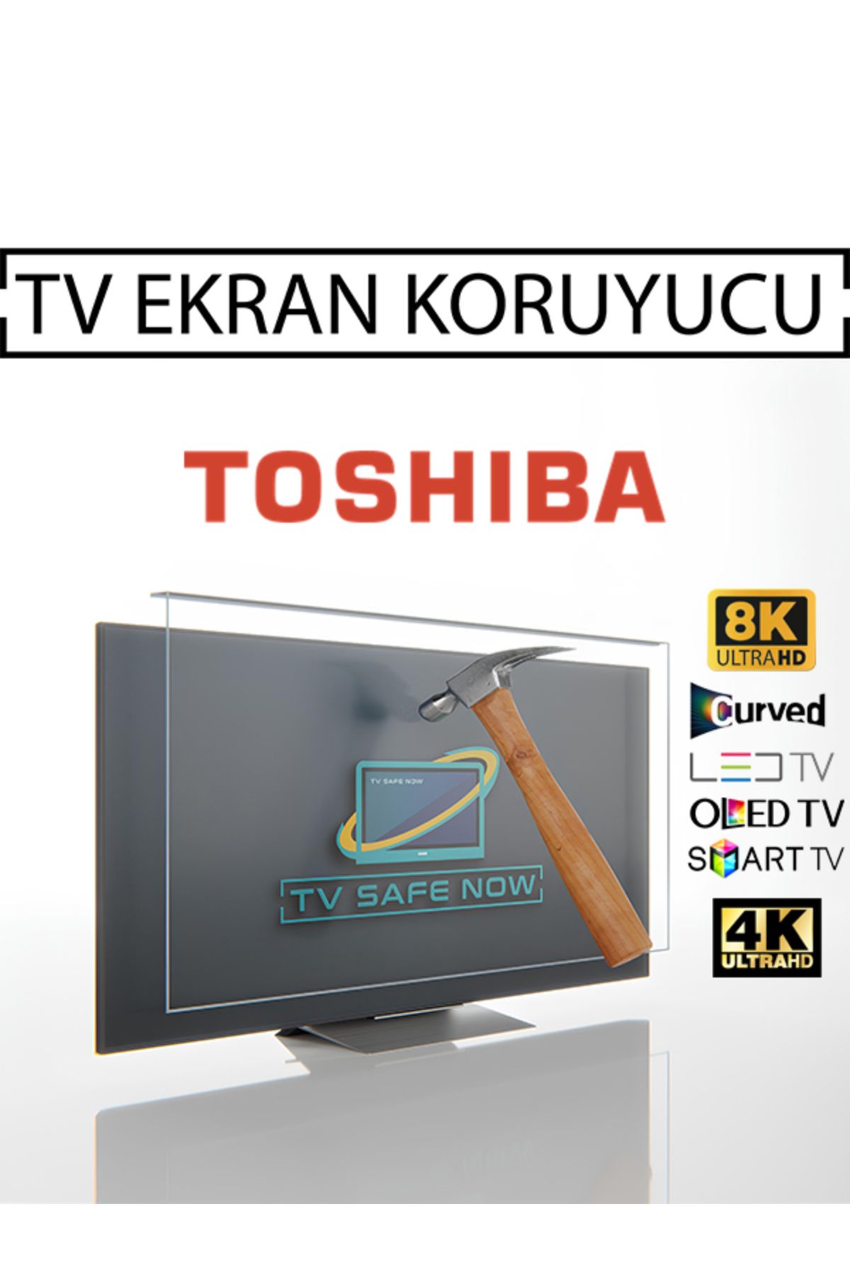 TVSAFENOW Toshiba 88'' Inç 223 Ekran Televizyonlar Için Uyumlu Tv Ekran Koruyucu