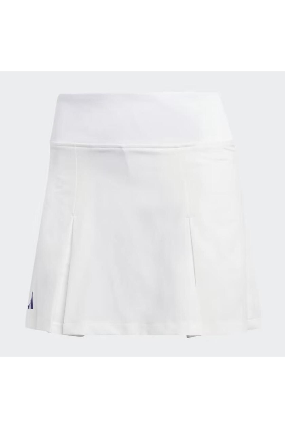 adidas HT7184 Kadın Beyaz Tenis Etek