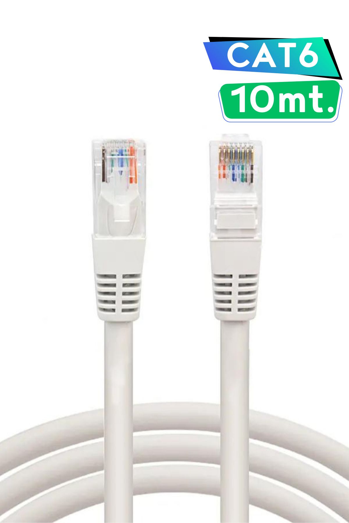 Vetech Cat6 10mt Lan Ethernet Kablosu Fabrikasyon Internet Kablo