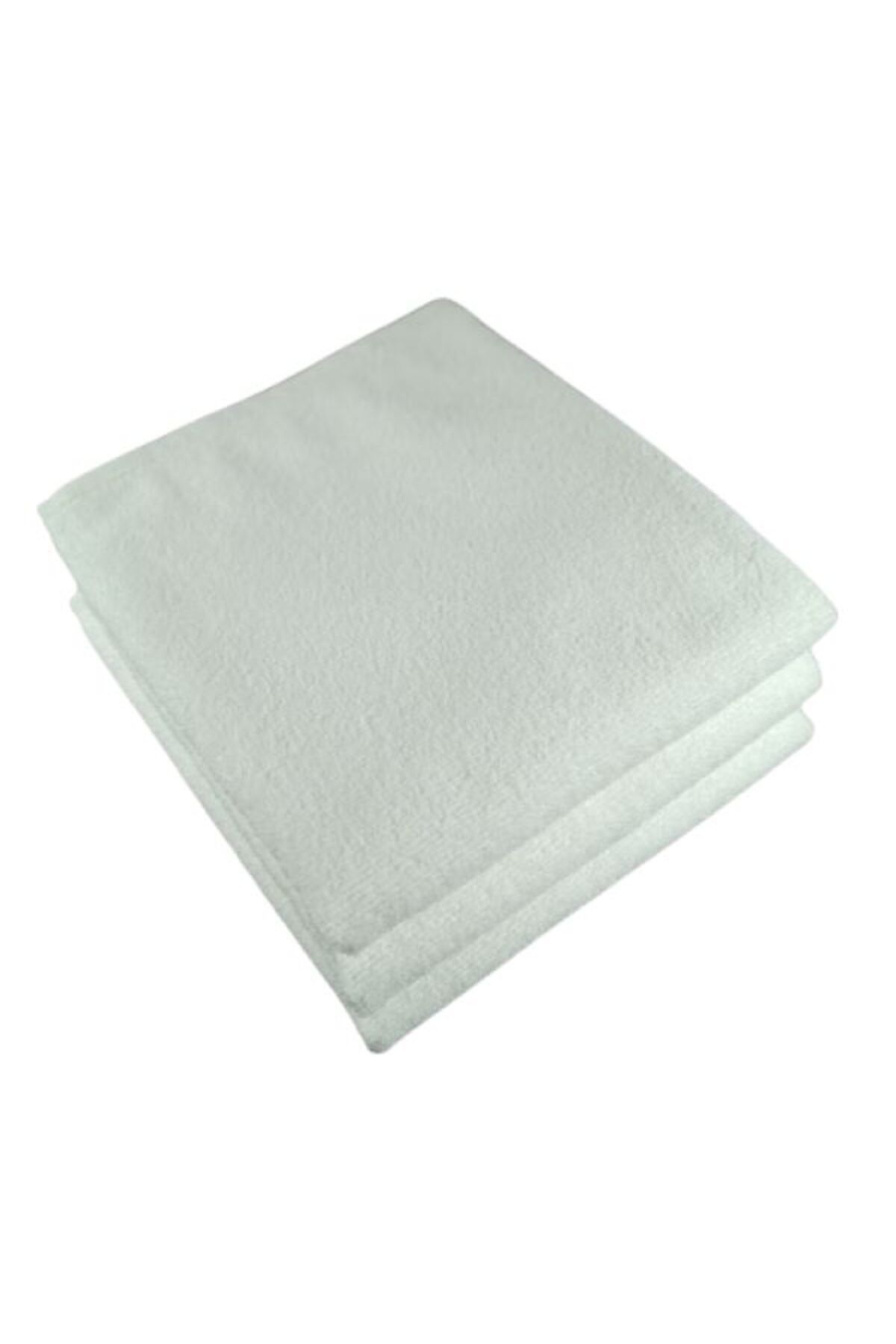 Bol Ticaret Tekstil 4 adet outlet leke tutmayan beyaz mikrofiber banyo spa masaj plaj havuz otel havlusu 75x140 cm