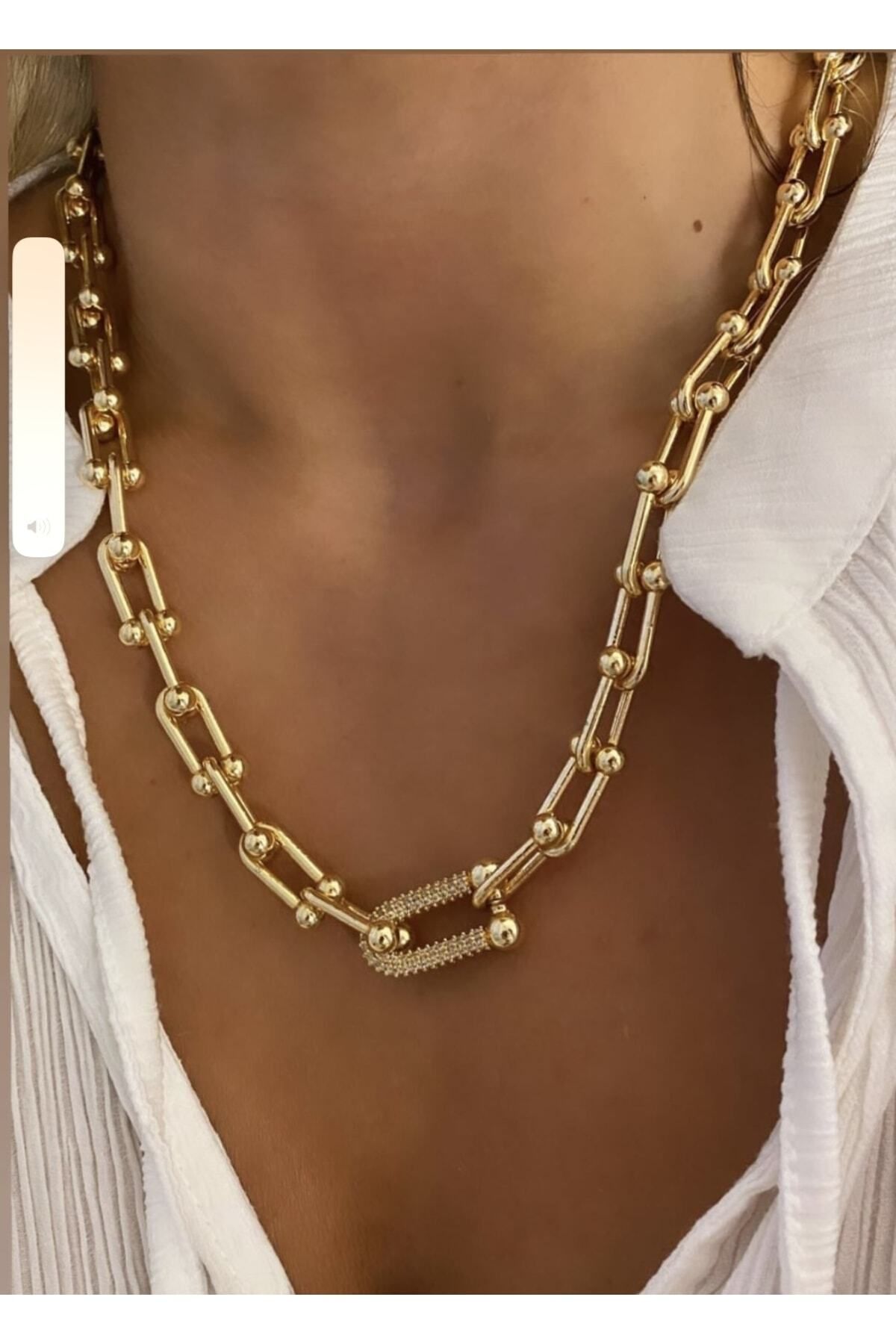 ANOR ACCESSORIES Tiffany Model Chic Çelik Kadın Kolye