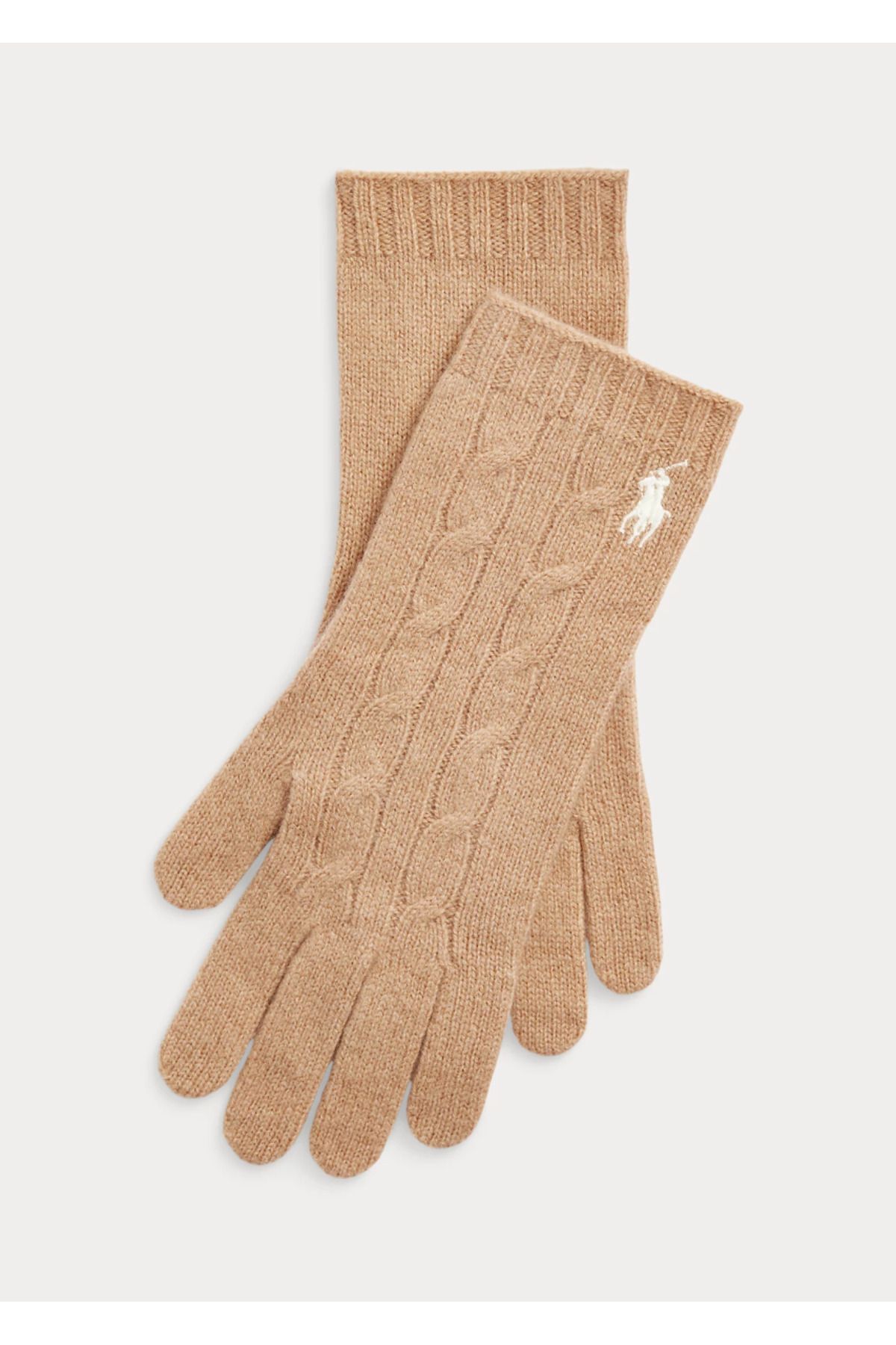Ralph Lauren Touch Screen Cable Wool-Cashmere Gloves