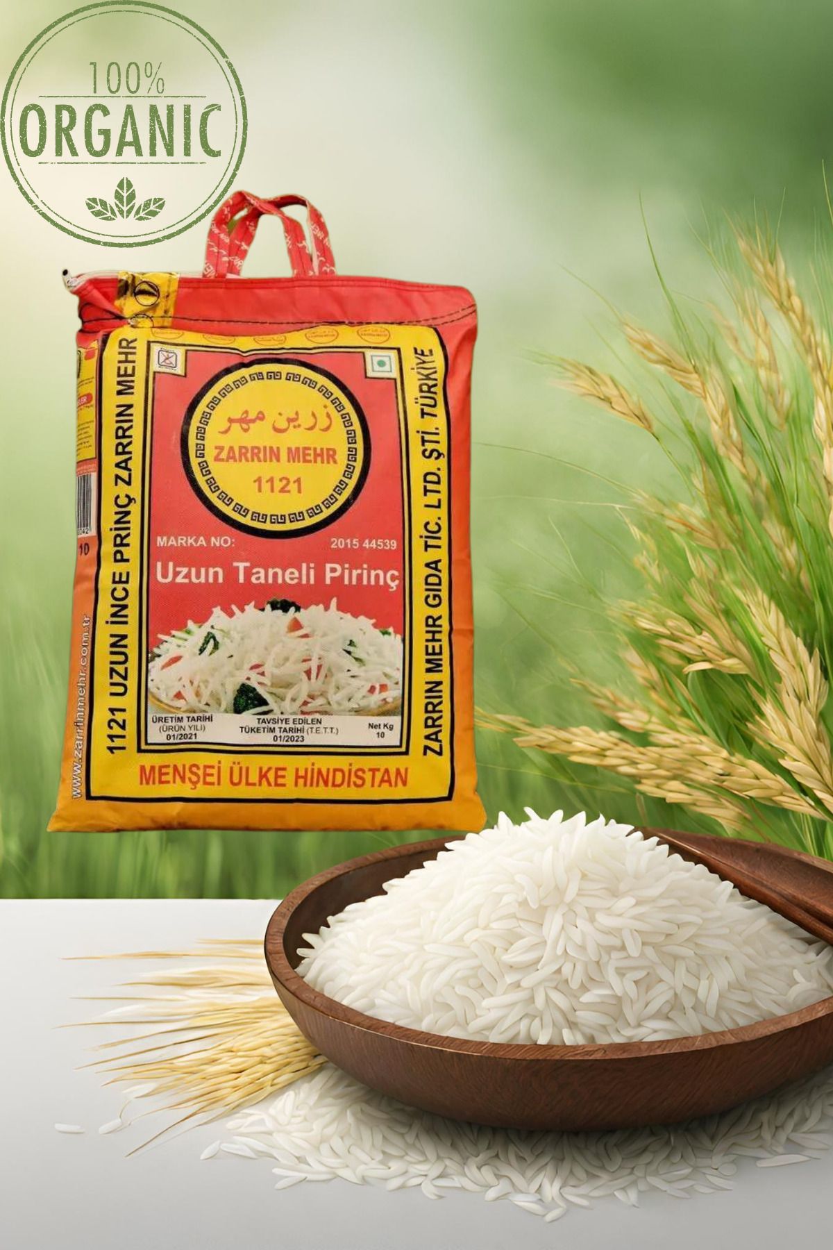 Zarrin Mehr Zarrin Mahr 1121 Basmati Pirinç. Hint Iran Rice. Uzun Taneli Pirinç