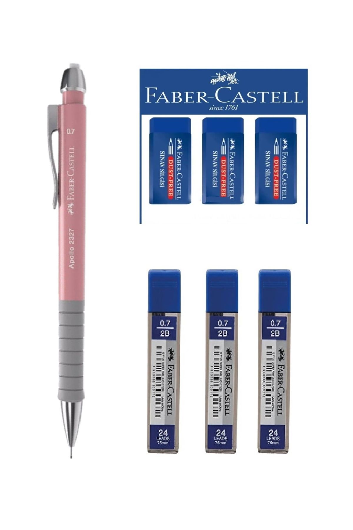 Faber Castell Apollo Pembe 0.7 Set