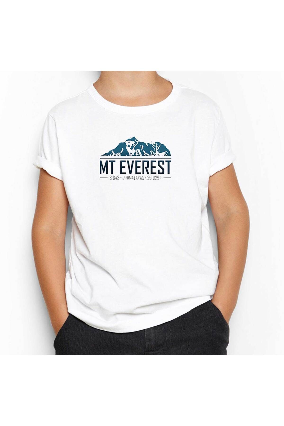 Genel Markalar Everest 8848 m Beyaz Çocuk Tişört 13-14 Yaş