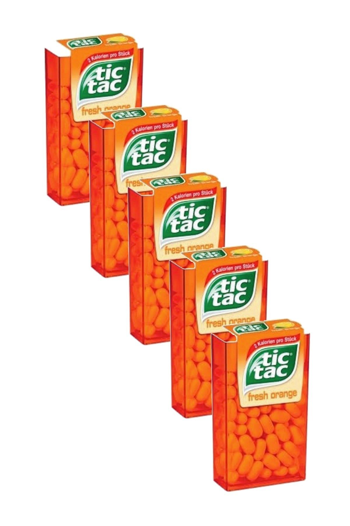 Tic Tac Orange Portakallı Şeker 18 gr Aromalı Şekerleme X 5
