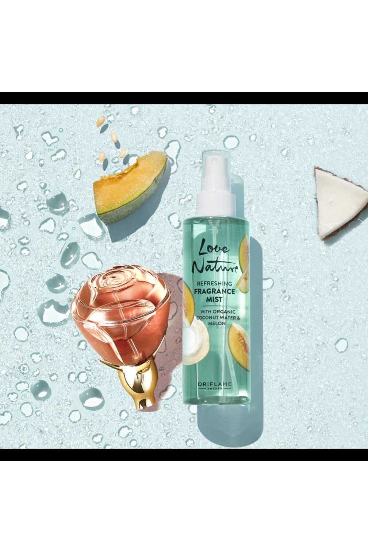 Oriflame Volare EdP Kadın Parfümü ve Love Nature Organik Kavunlu ve H.Cevizli Parfüm Misti Seti