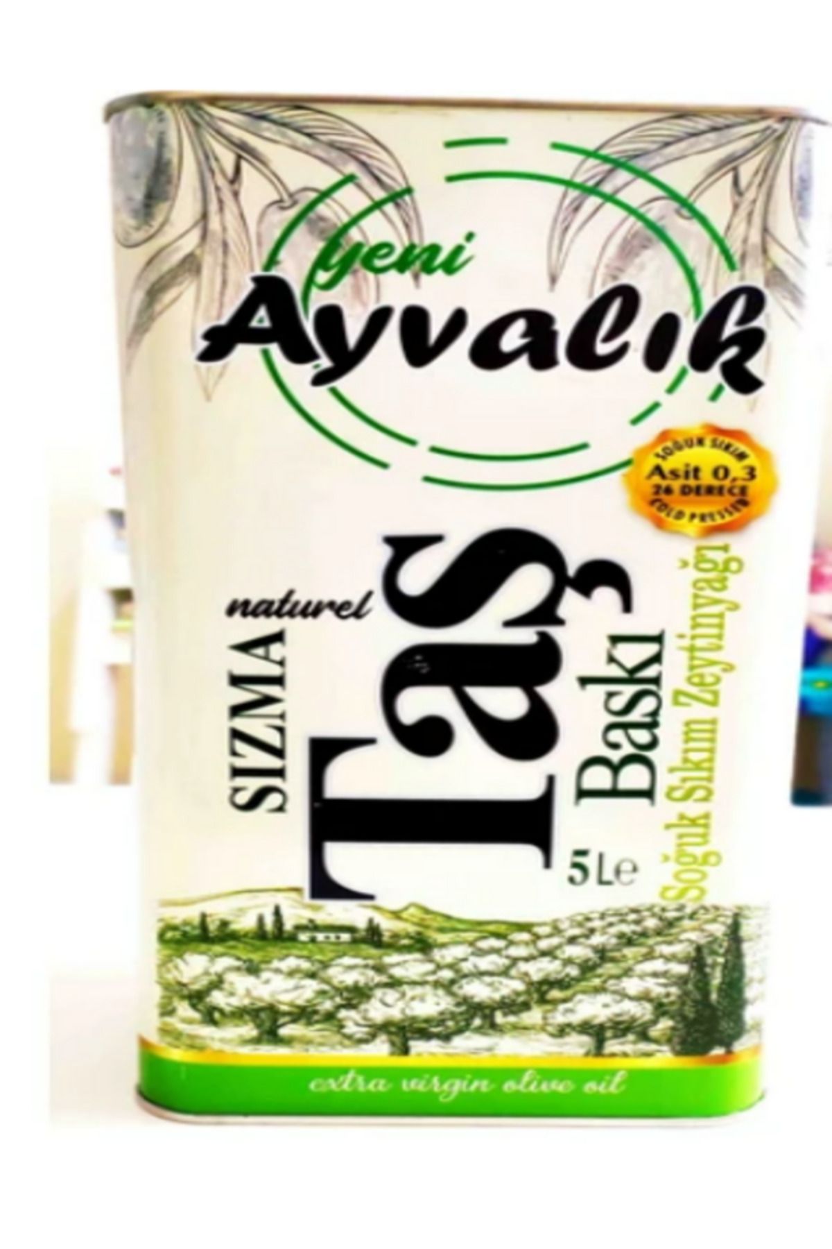 AYVALIK Naturel Sızma Soğuk Sıkım Zeytinyağı 5 Lt.