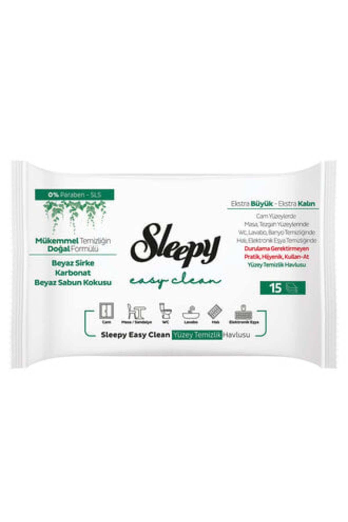 Sleepy Easy Clean Yüzey Temizlik Havlusu 2x15'li ( 1 ADET )