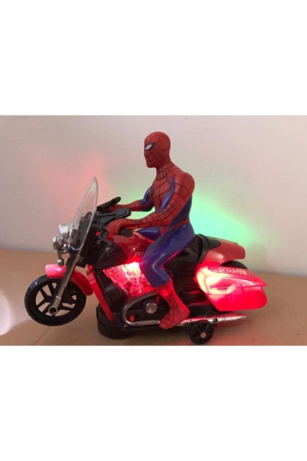 Mia Spiderman Pilli Işıklı Motorlu Örümcek Adam