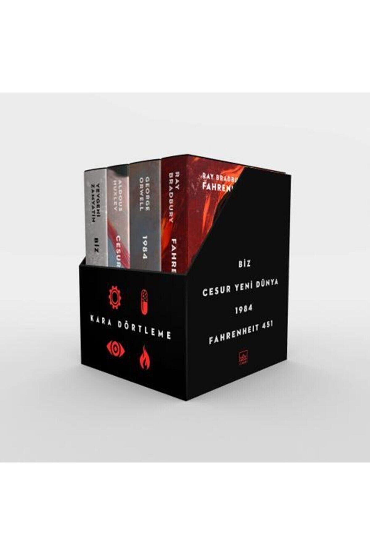 İthaki Yayınları Kara Dörtleme Kutu Set: Biz, Cesur Yeni Dünya, 1984, Fahrenheit 451