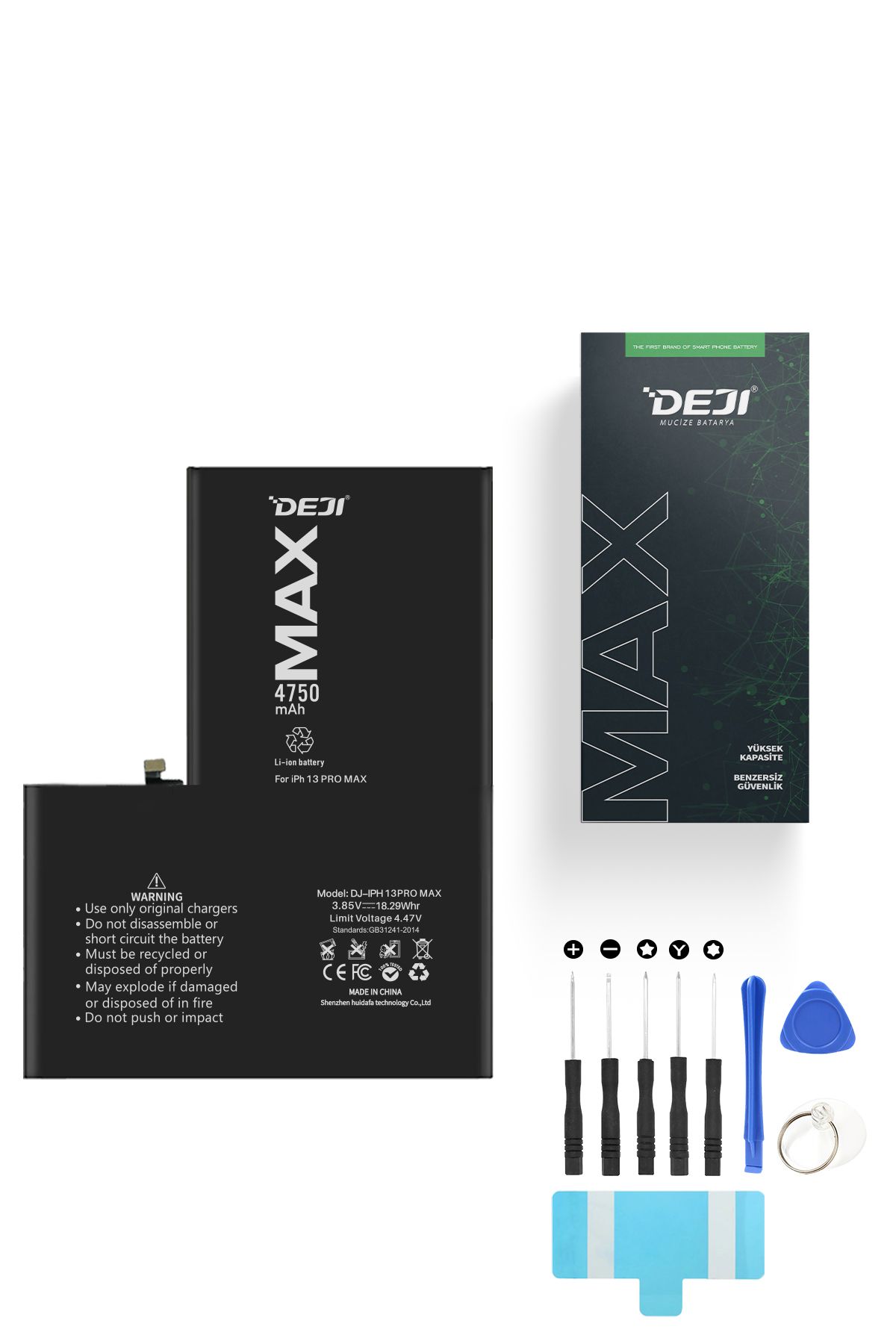 Deji iPhone 13 Pro Max Batarya 4750 mAh Mucize Batarya Deji