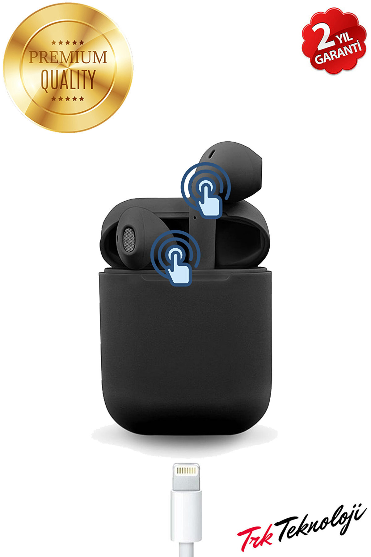 KOMMEND I12 Pro 2. Nesil Ios Android Uyumlu Siyah Bluetooth Kulaklık 1. Kalite