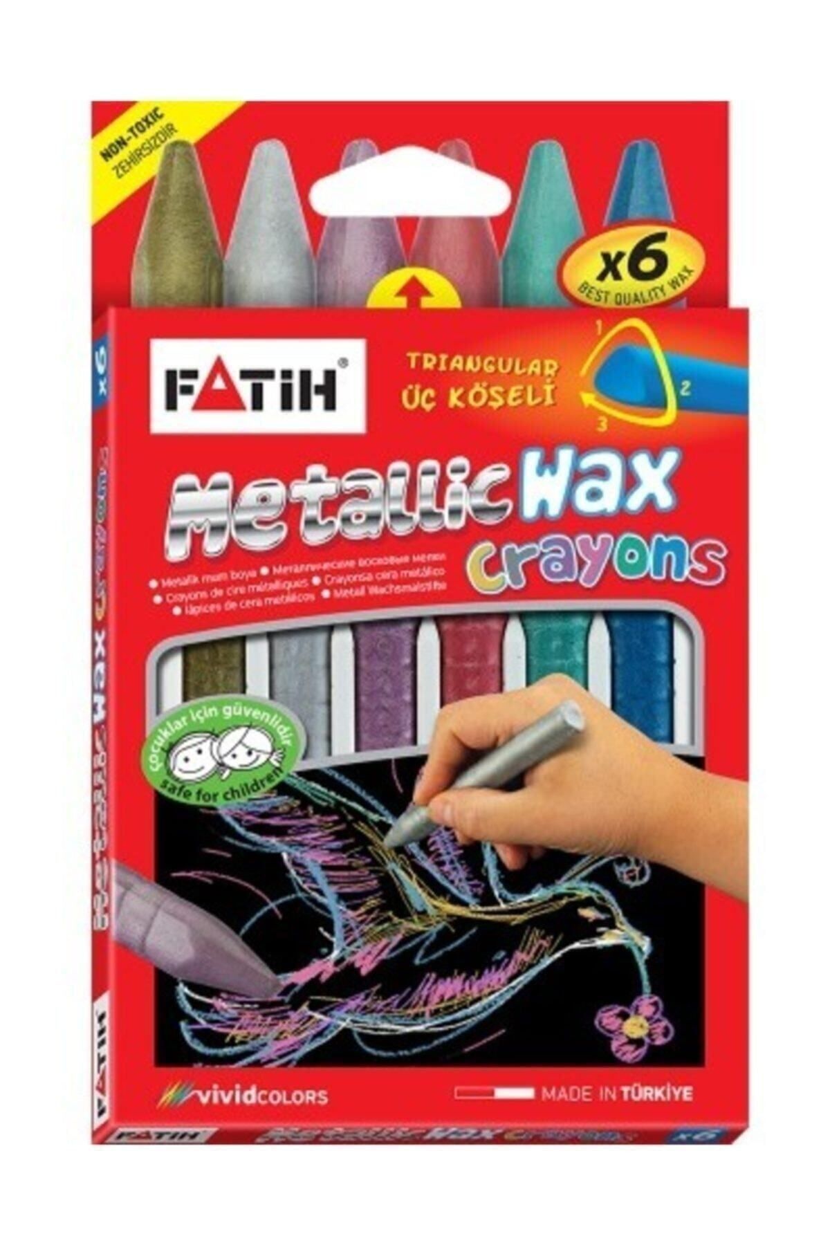 Fatih 6'lı Metalik Wax Crayons Mum Boya 50180