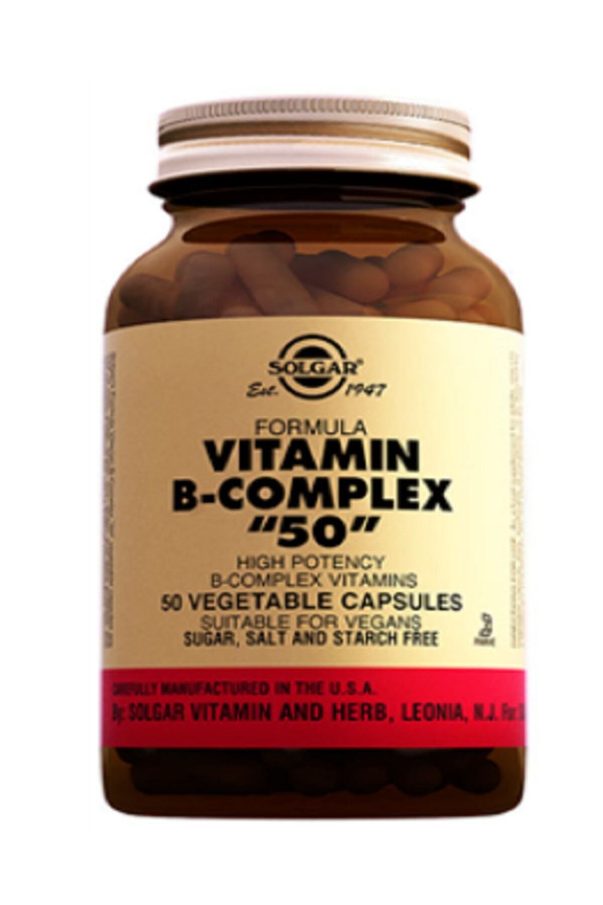 Solgar Vitamin B Complex 50 mg 100 Kapsül
