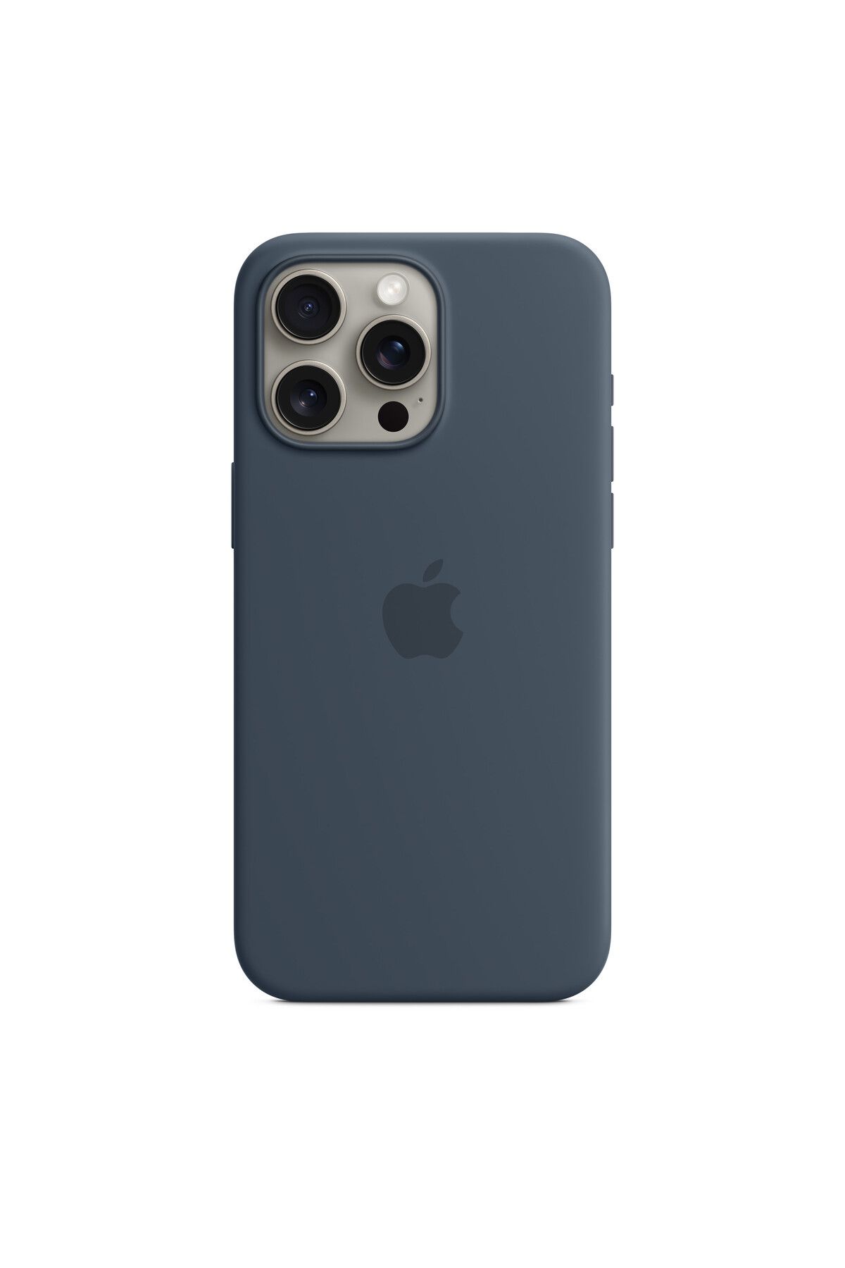 Apple iPhone 15 Pro Max için MagSafe özellikli Silikon Kılıf - Fırtına Mavisi