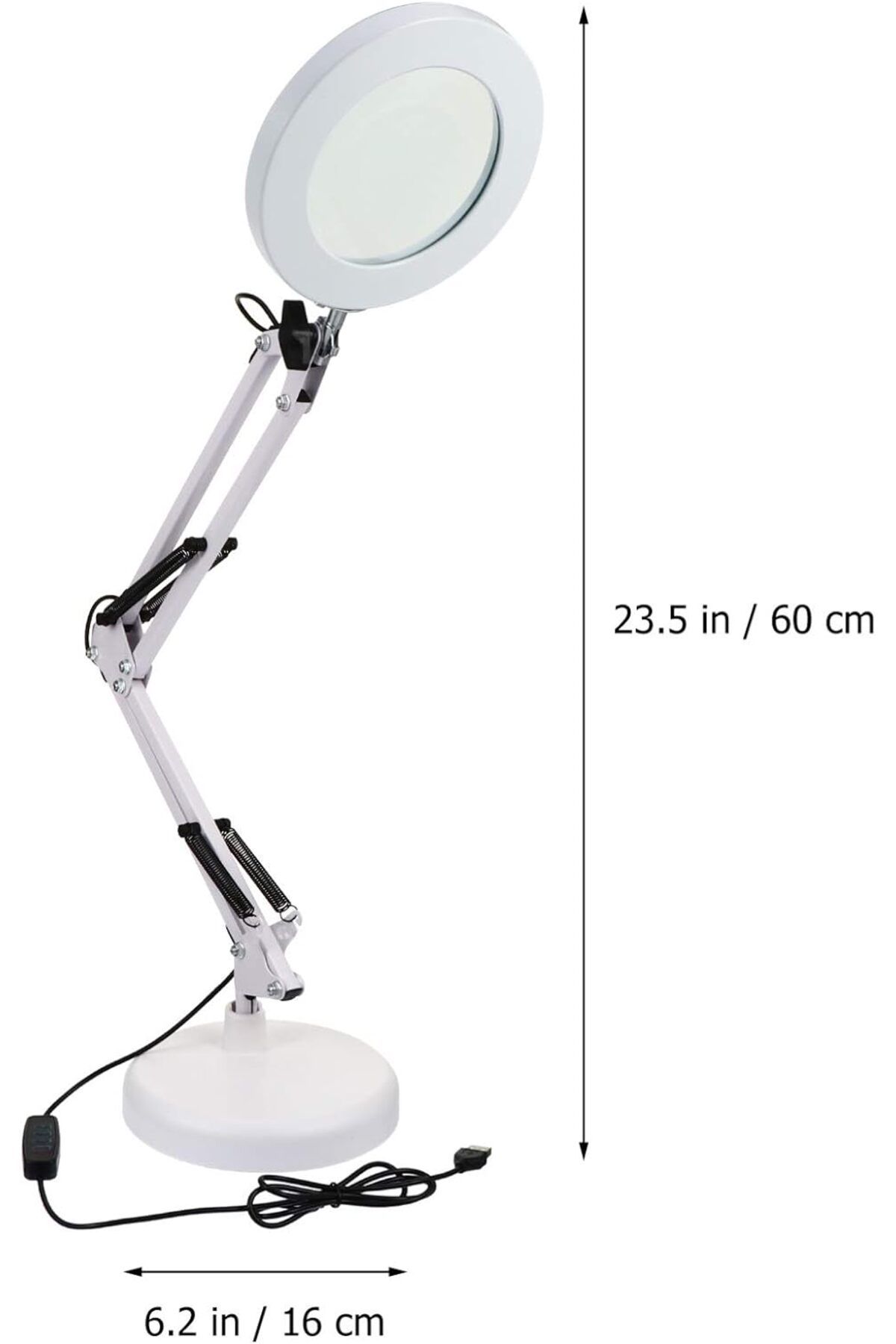 biyeniliklazim Masa üstü usb li büyüteç ışıklı 3 kademe aydınlatmalı masa lambası çalışma lambası akrobat