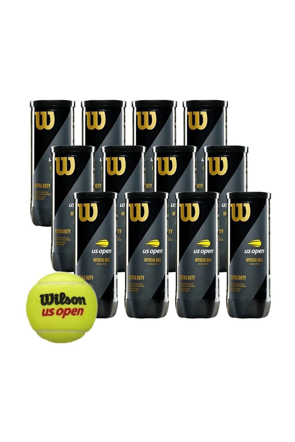Wilson Tenis Topu US Open XD 3lü 12 Kutu (WRT106200)