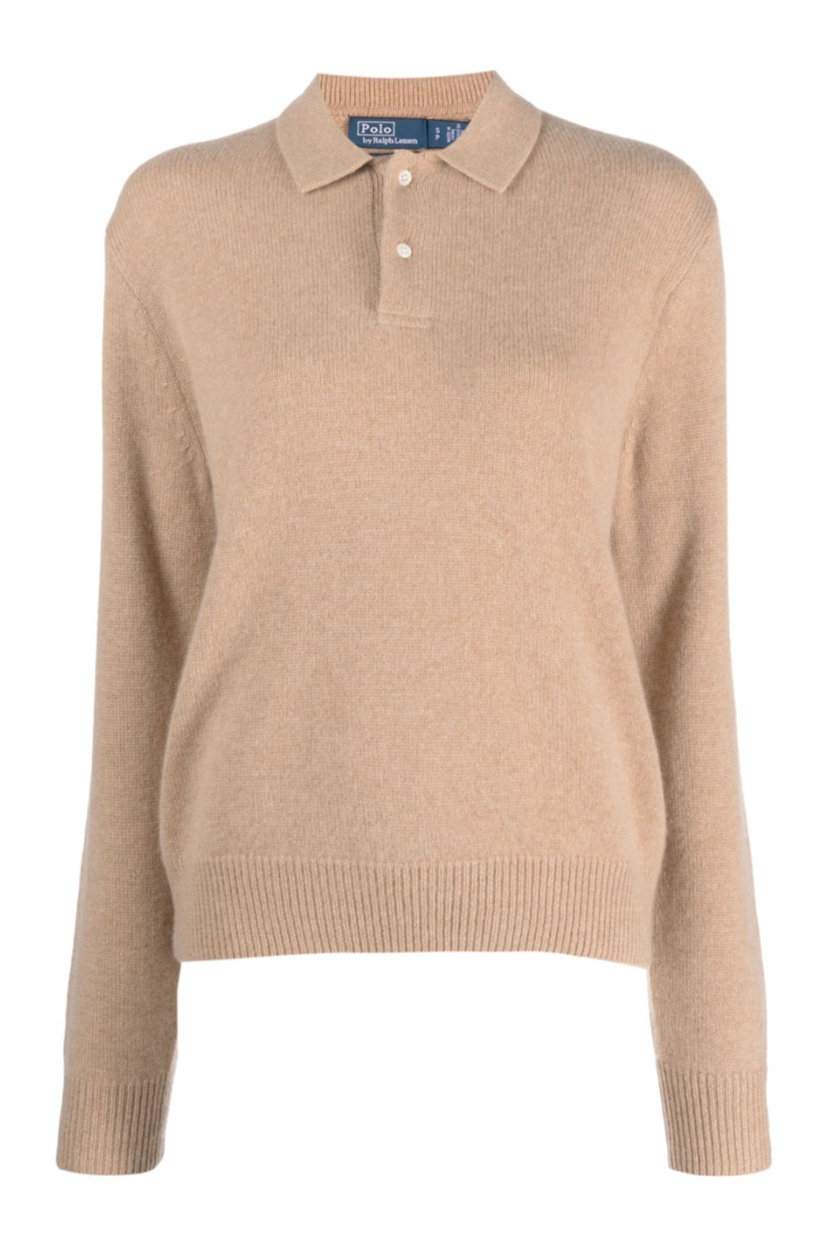 Ralph Lauren Cashmere Polo-Collar Sweater