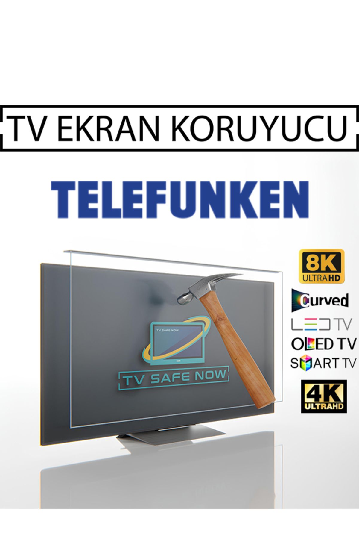 TVSAFENOW Telefunken 88'' Inç 223 Ekran Televizyonlar Için Uyumlu Tv Ekran Koruyucu