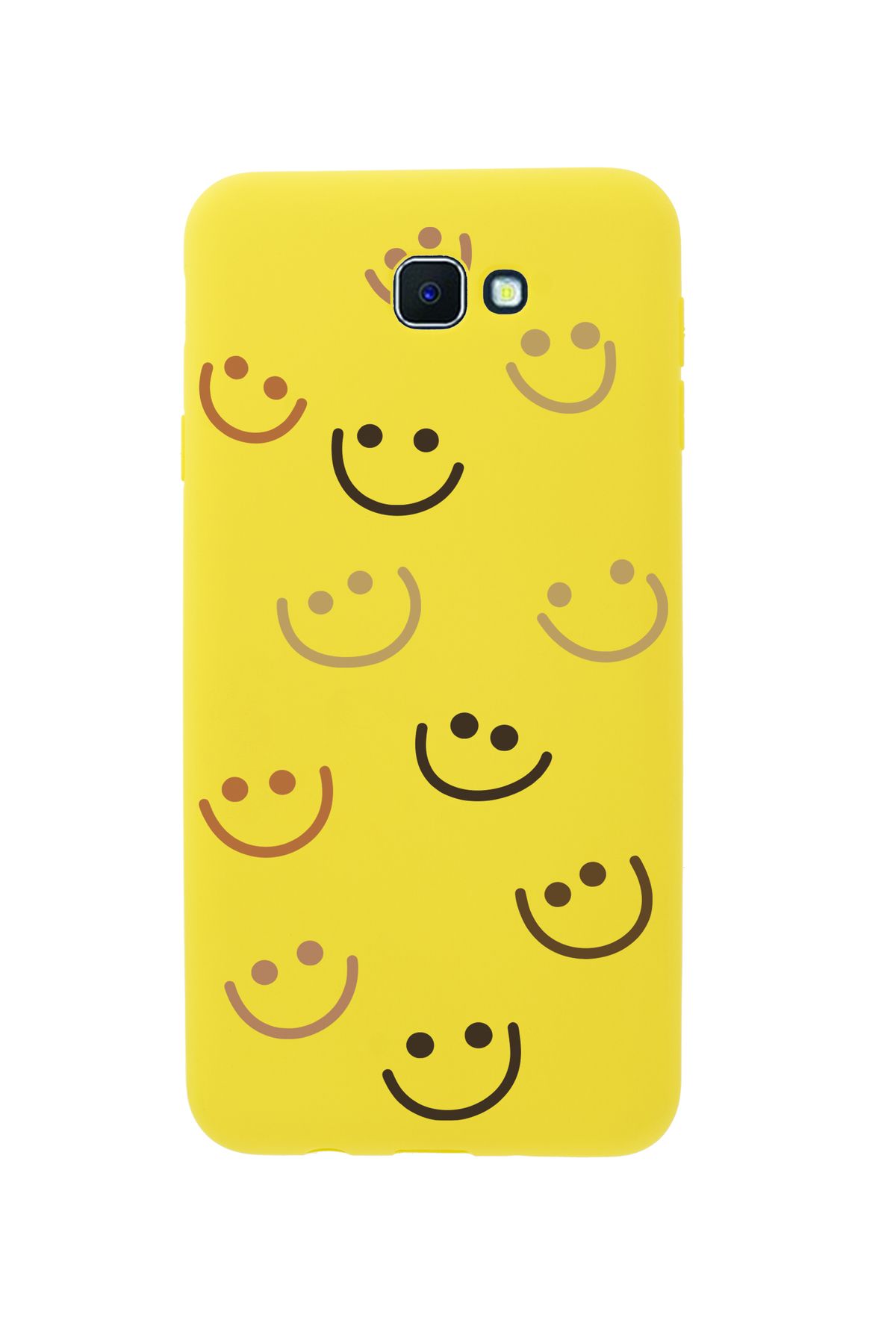 mooodcase Samsung J7 Prime Smile Premium Silikonlu Sarı Telefon Kılıfı Sarı