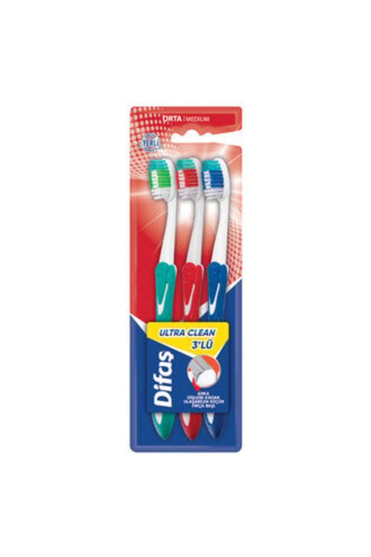 Difaş Ultra Clean 3Lü Diş Fırçası ( 1 ADET )