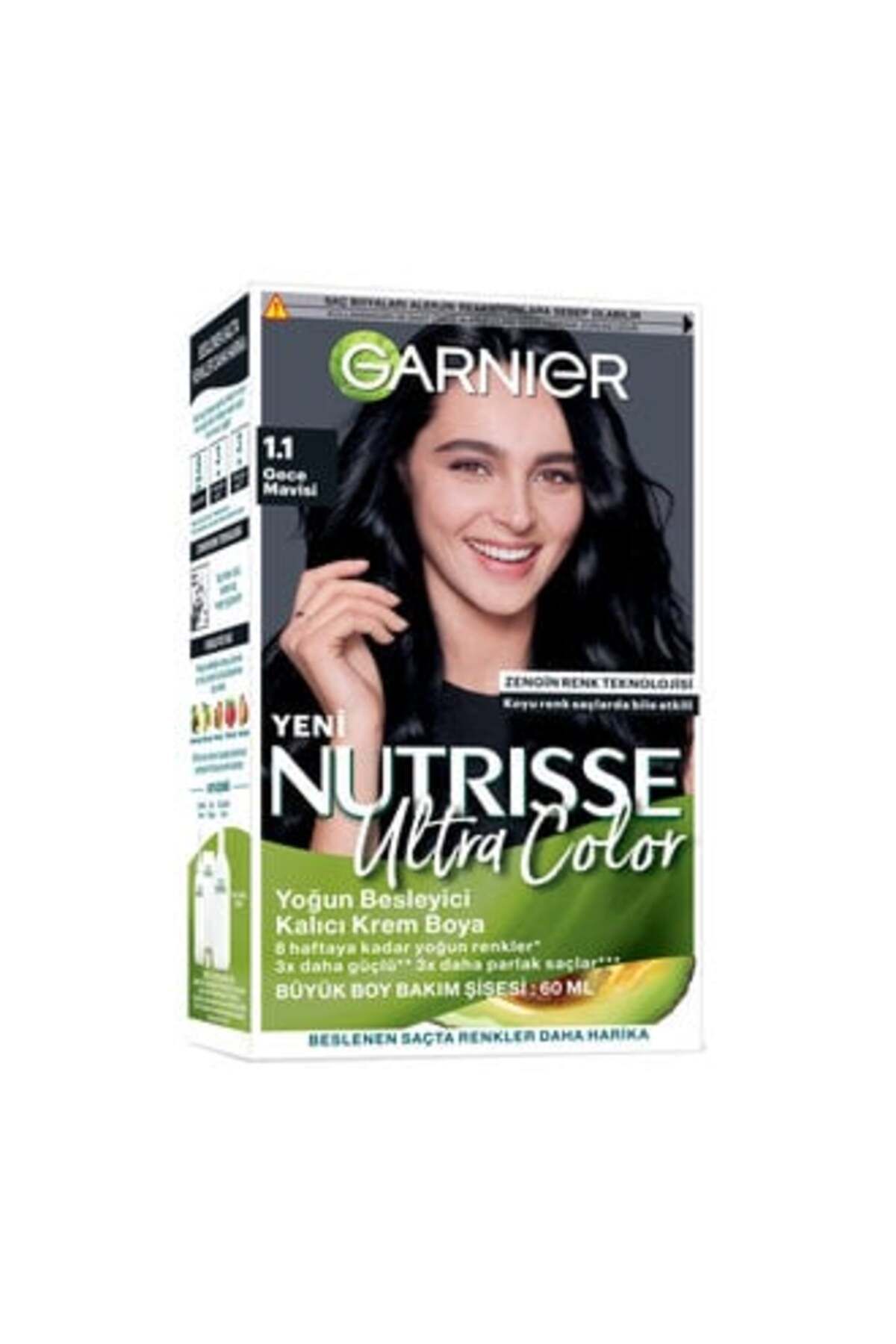 Garnier Nutrisse Ultra Color Saç Boyası1.1 Gece Mavisi ( 1 ADET )