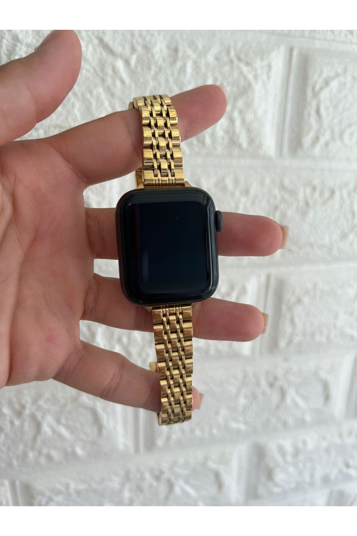 Belen Accessories Apple watch Çelik Gold Kordon 42-44-45-49 mm