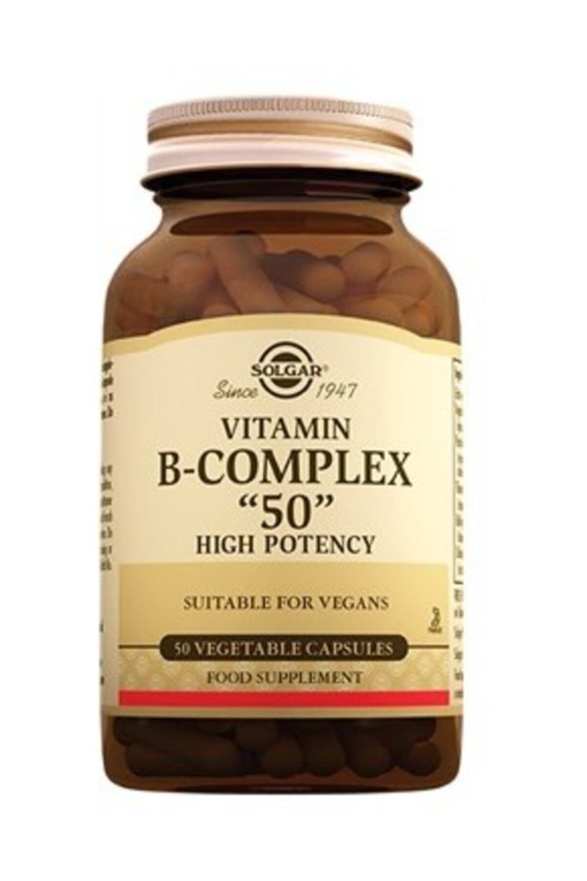 Solgar Vitamin B Complex 50 Bitkisel 50 Kapsül