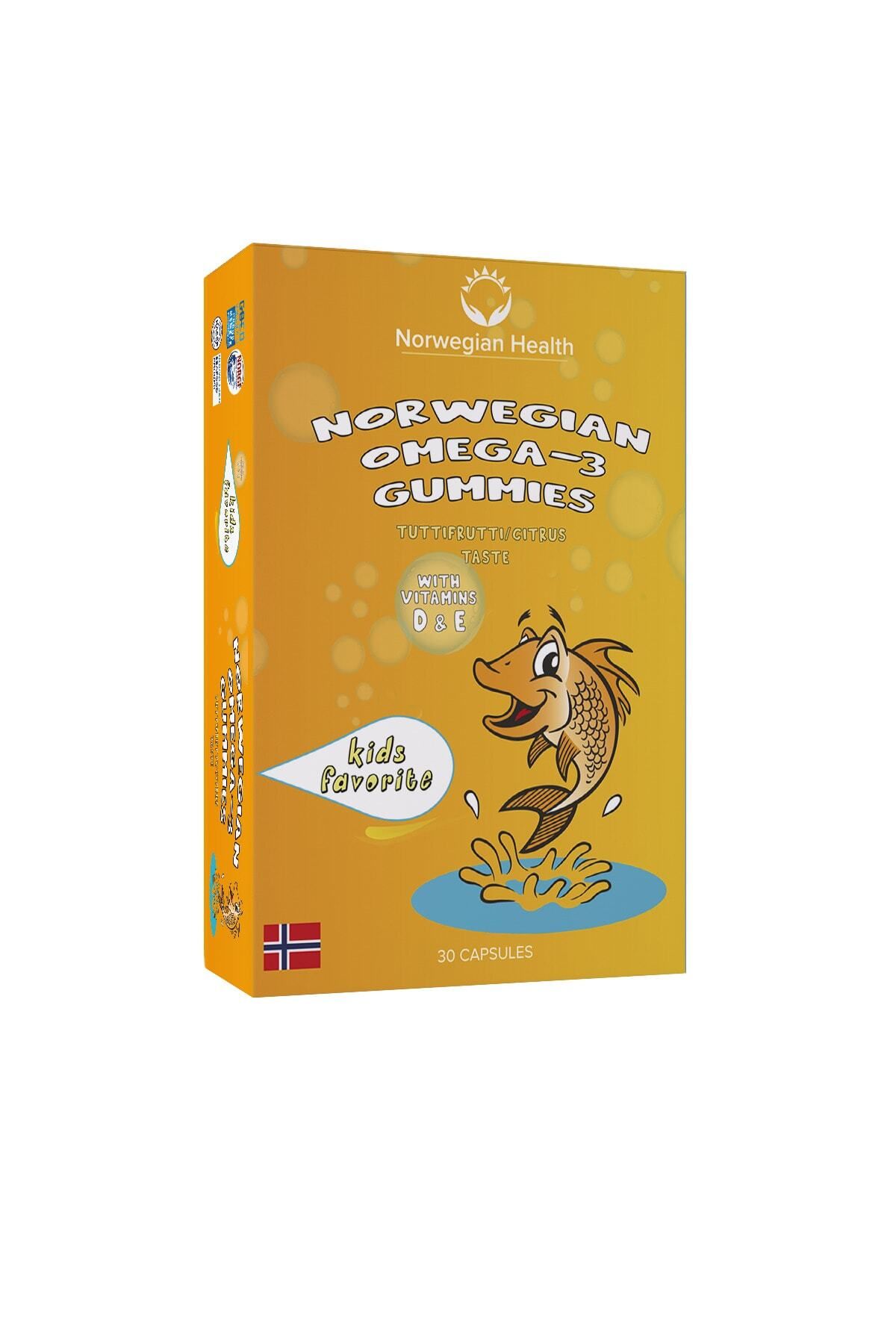 Norwegian Health Çocuk Tutti Frutti Aromalı Omega-3 Gummies 30 Kapsül Çiğnenebilir Balık Yağı