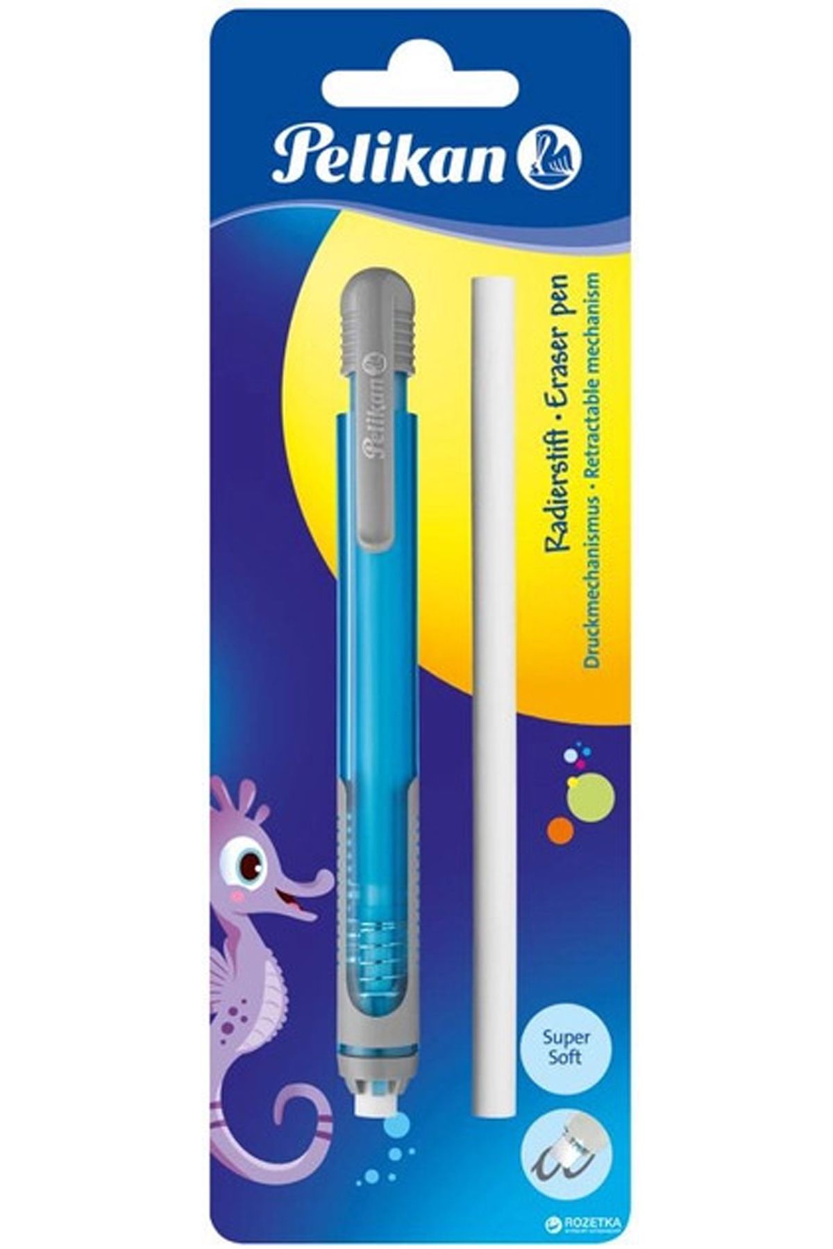Pelikan mavi kalem tipi silgi(kalem silgi) + yedek silgi