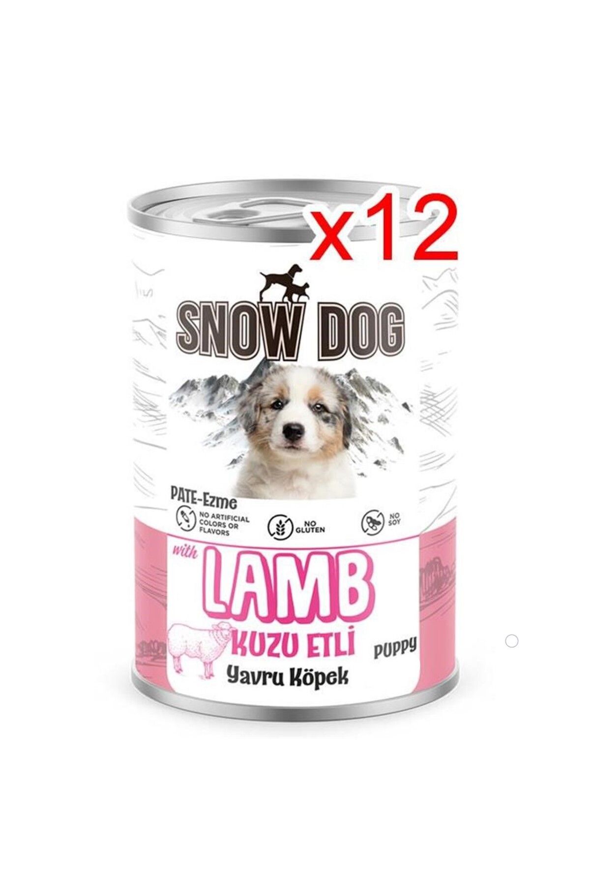 Snow Dog Kuzu Etli Yavru Köpek Konserve 400gr-12 Adet