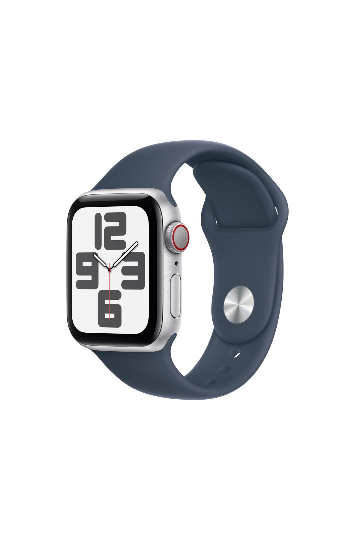 Apple Watch SE GPS + Cellular 40mm Gümüş Alüminyum Kasa ve Fırtına Mavisi Spor Kordon - M/L