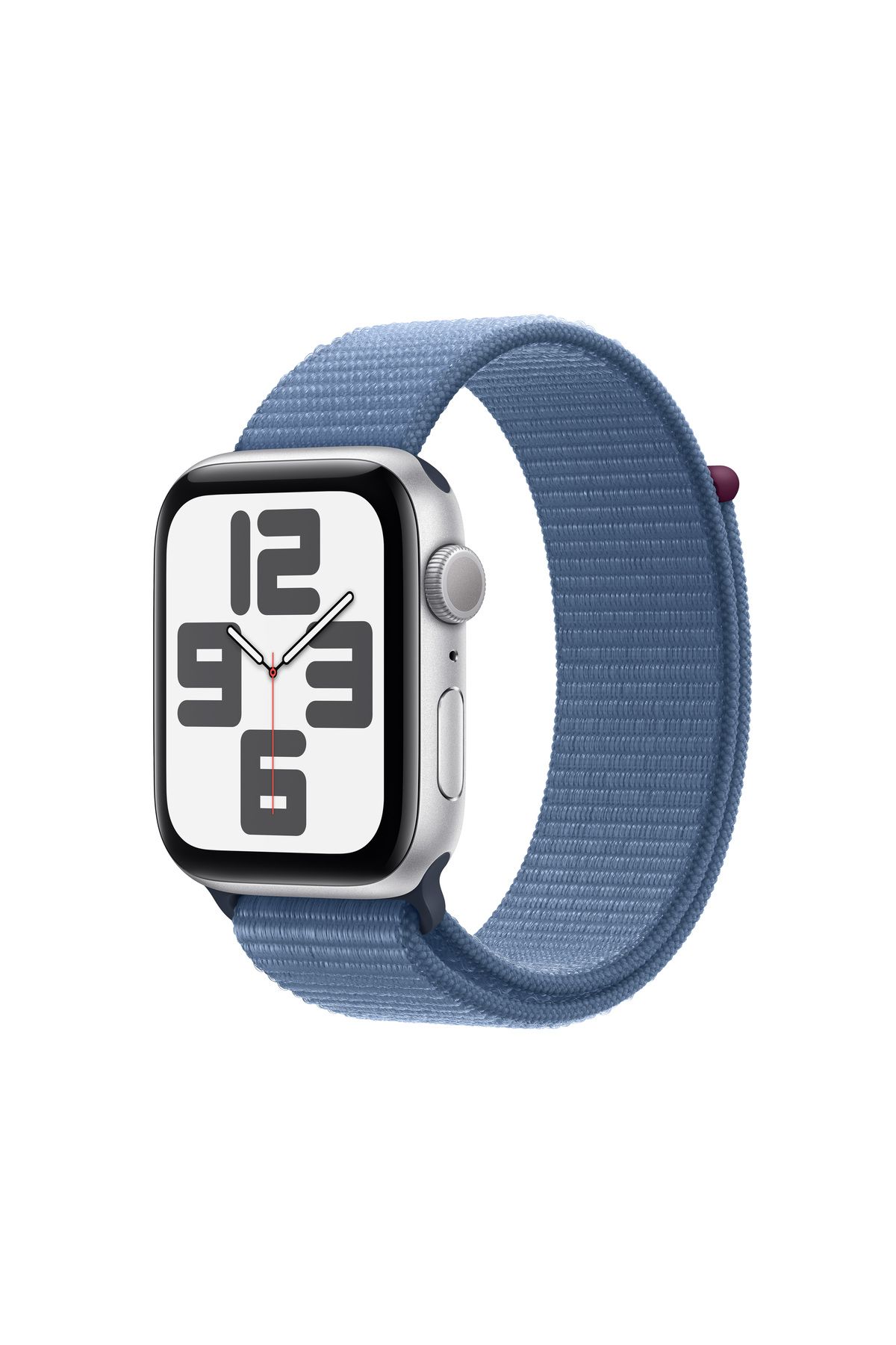 Apple Watch SE GPS 44mm Gümüş Alüminyum Kasa ve Buz Mavisi Spor Loop