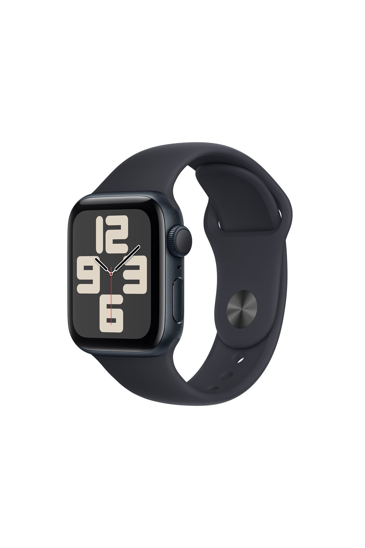 Apple Watch SE GPS 40mm Gece Yarısı Alüminyum Kasa ve Gece Yarısı Spor Kordon - S/M