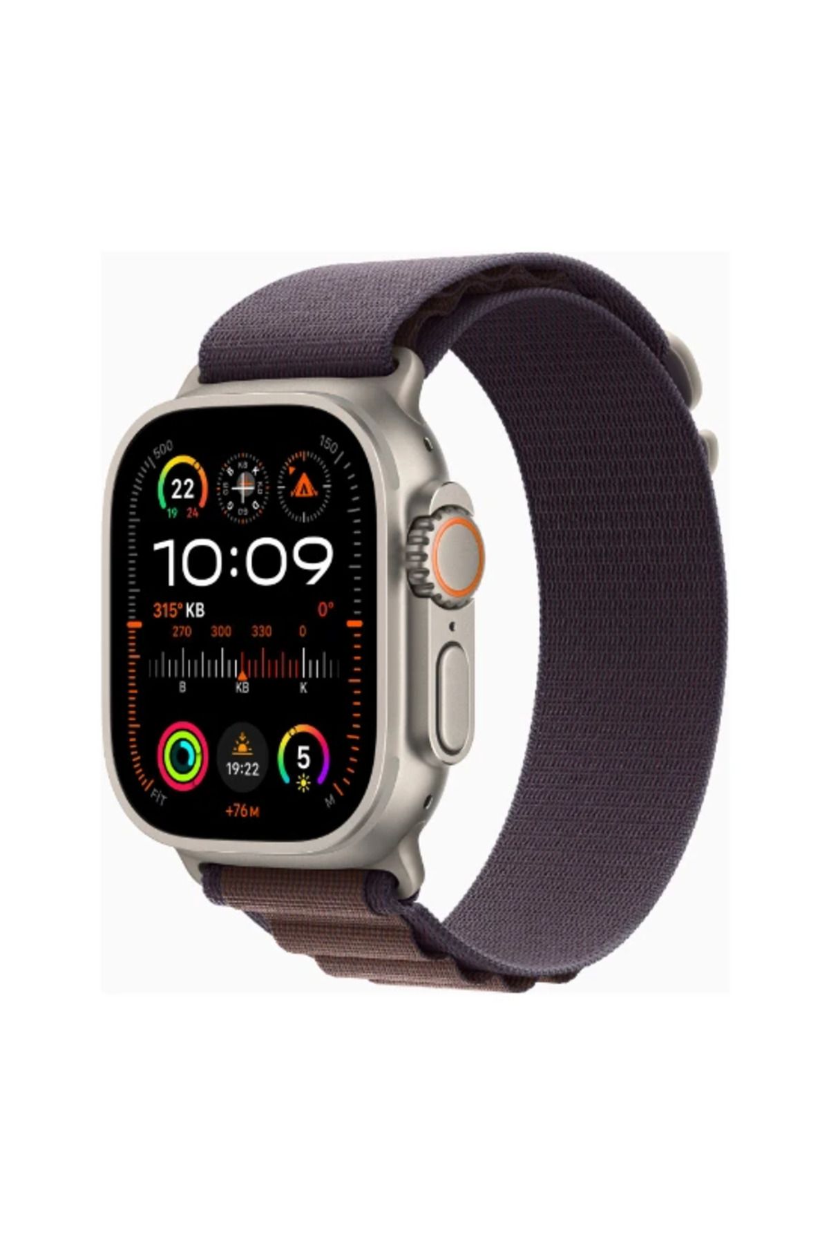 Apple Watch Ultra 2 GPS + Cellular, 49mm Titanyum Kasa ve İndigo Alpine Loop - Orta Boy