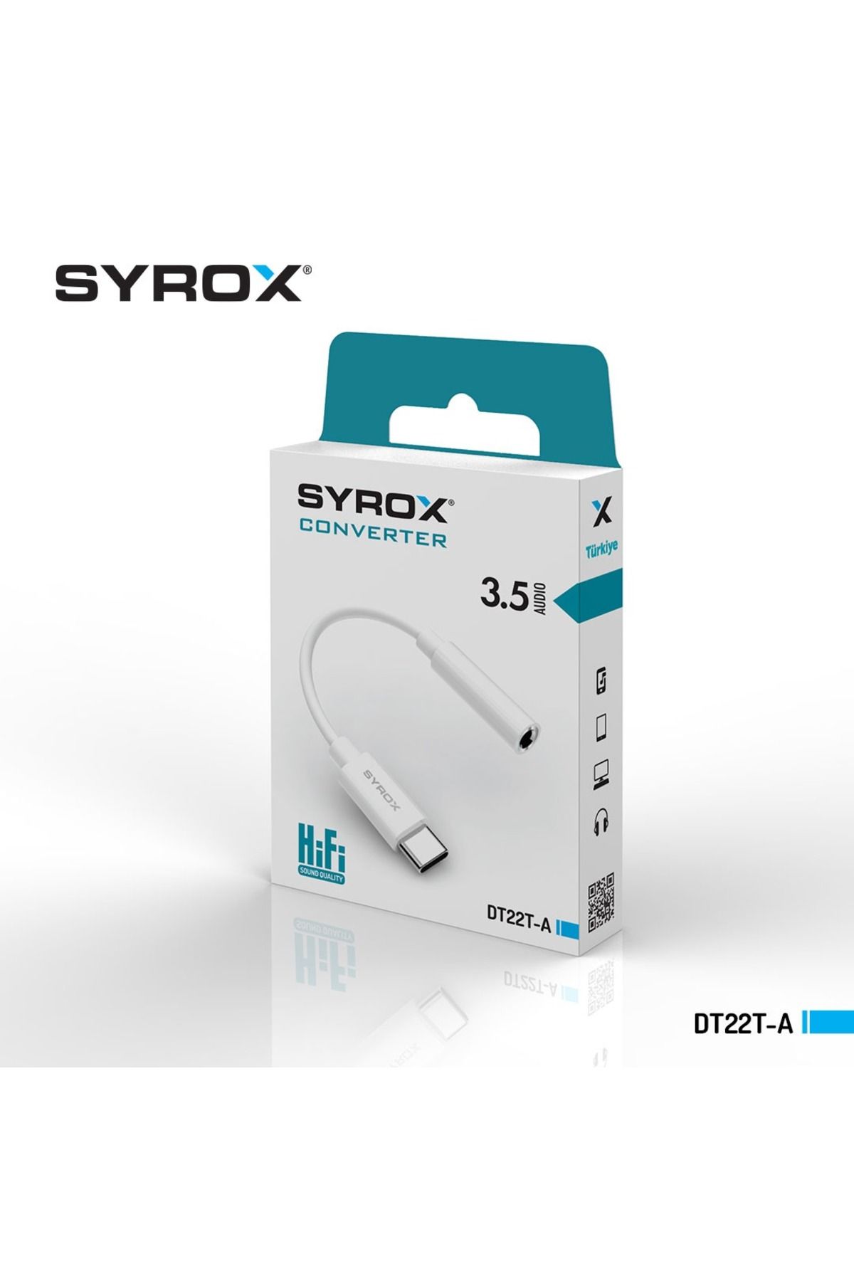 Syrox Type-C Uyumlu Kablolu Kulaklık Çevirici Type-C To Headphone Jack Aux Çevirici