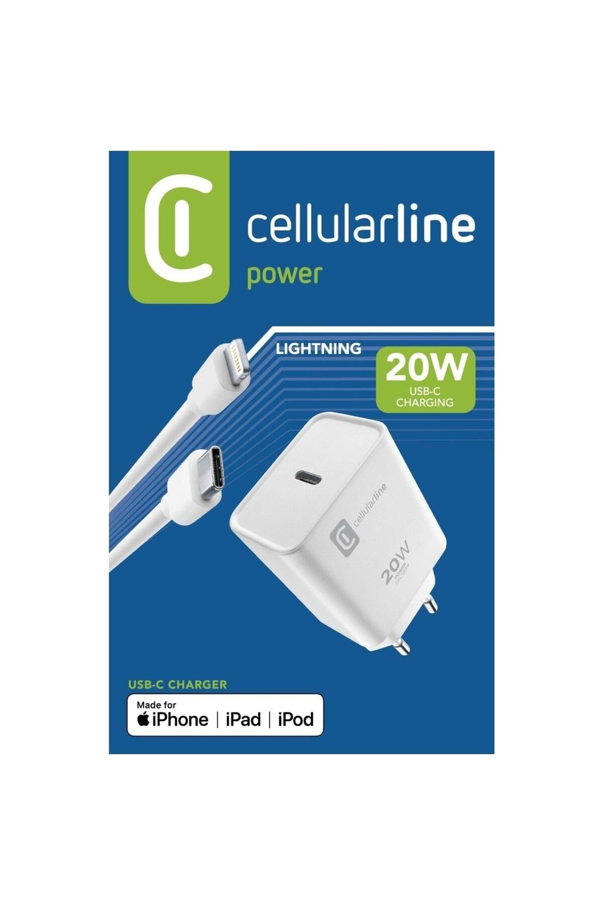 Cellular Line Cellularline 20w Uyumlu Lisanslı Şarj Başlık Kablo