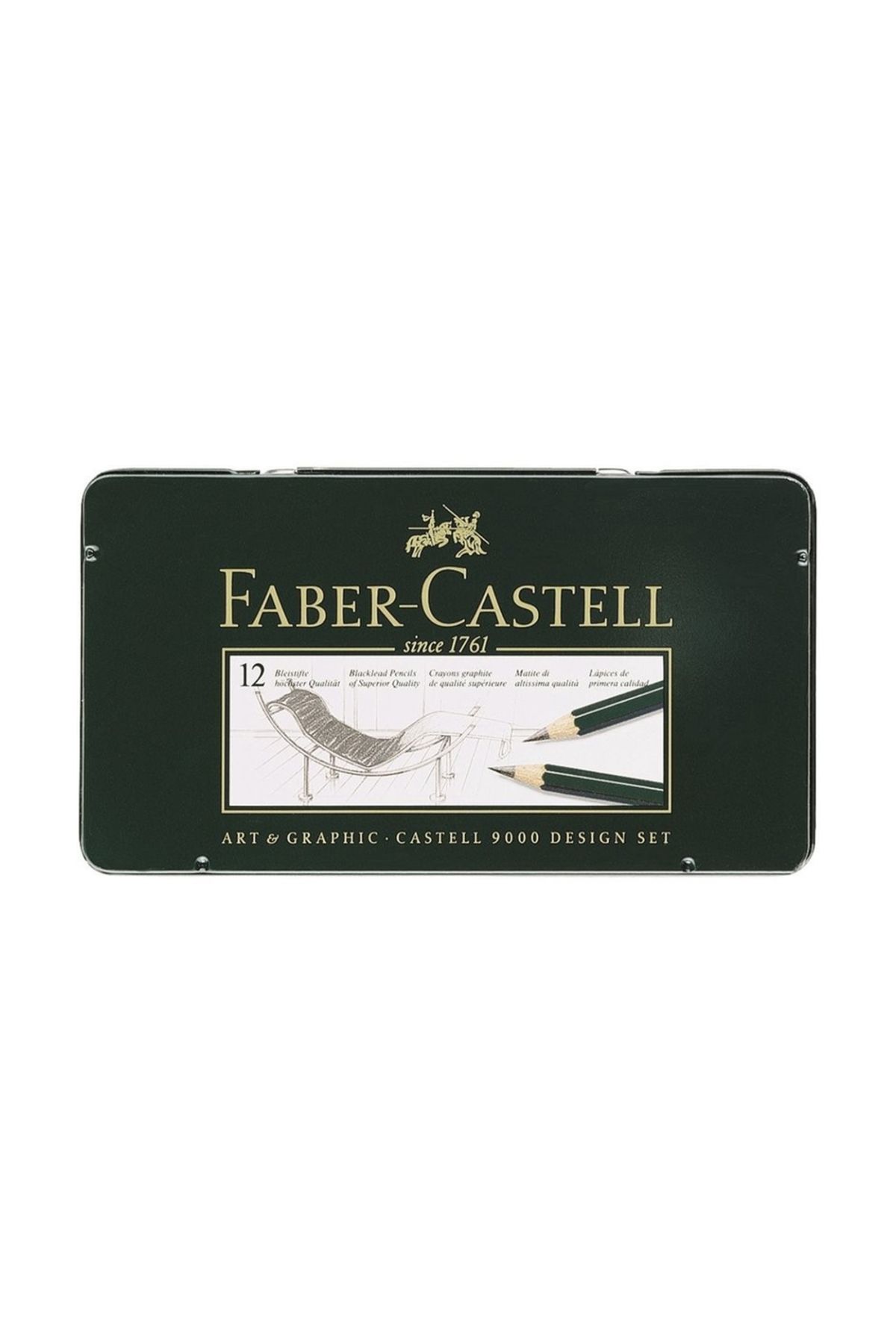 Faber Castell 9000 Design Dereceli Kurşun Kalem Seti 12’li 5B-5H