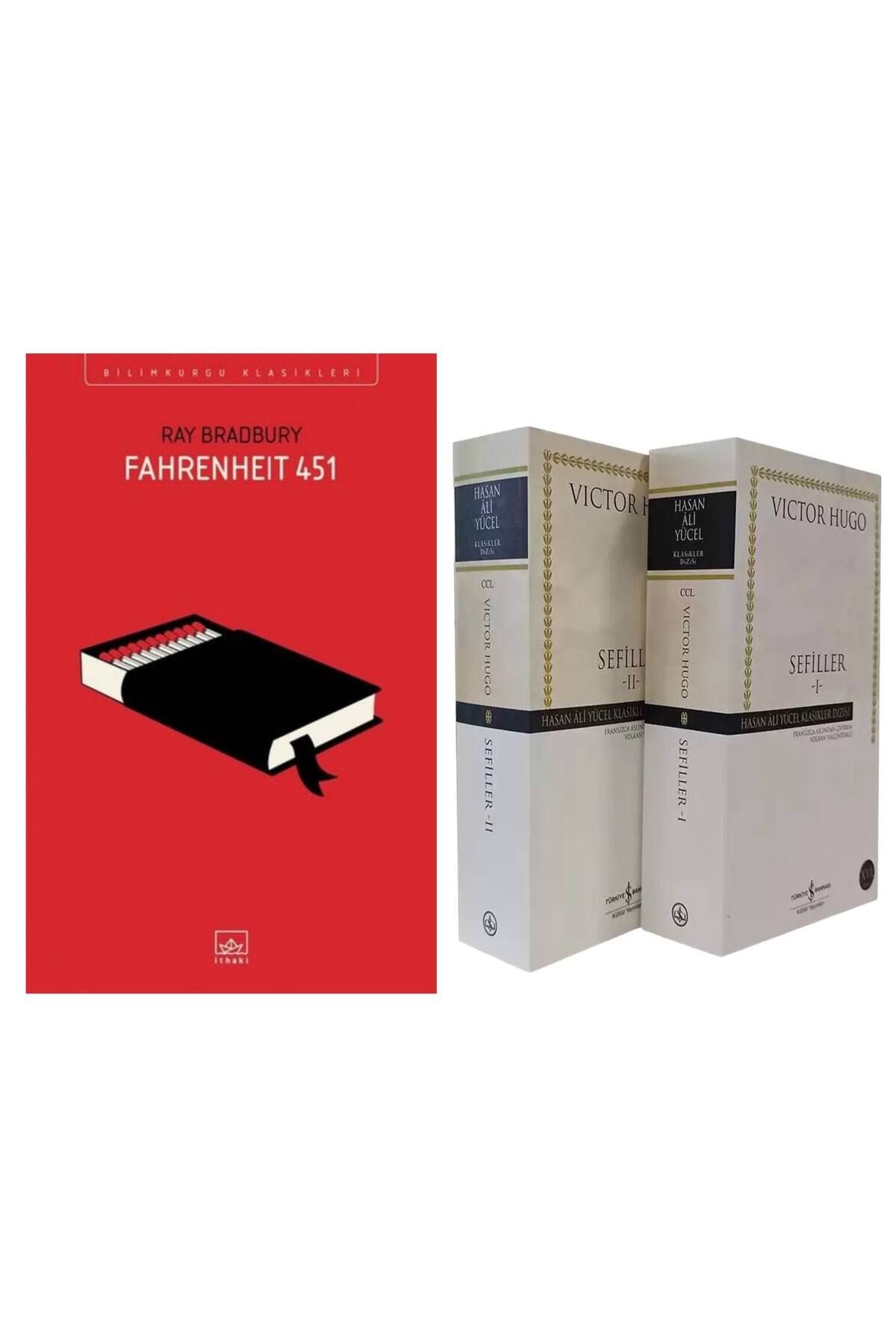 İthaki Yayınları Fahrenheit 451 Ray Bradbury - Sefiller 2 Cilt Takım Victor Hugo